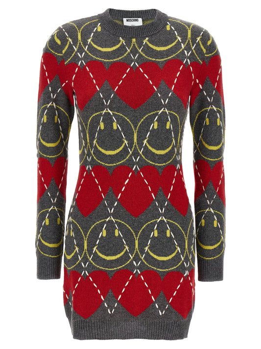 Multicolor Wool Short Dress