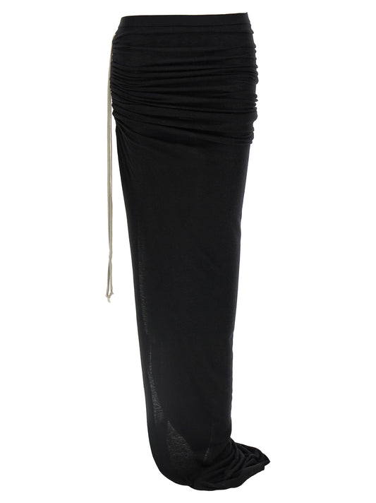 Black Wool Mini Skirt