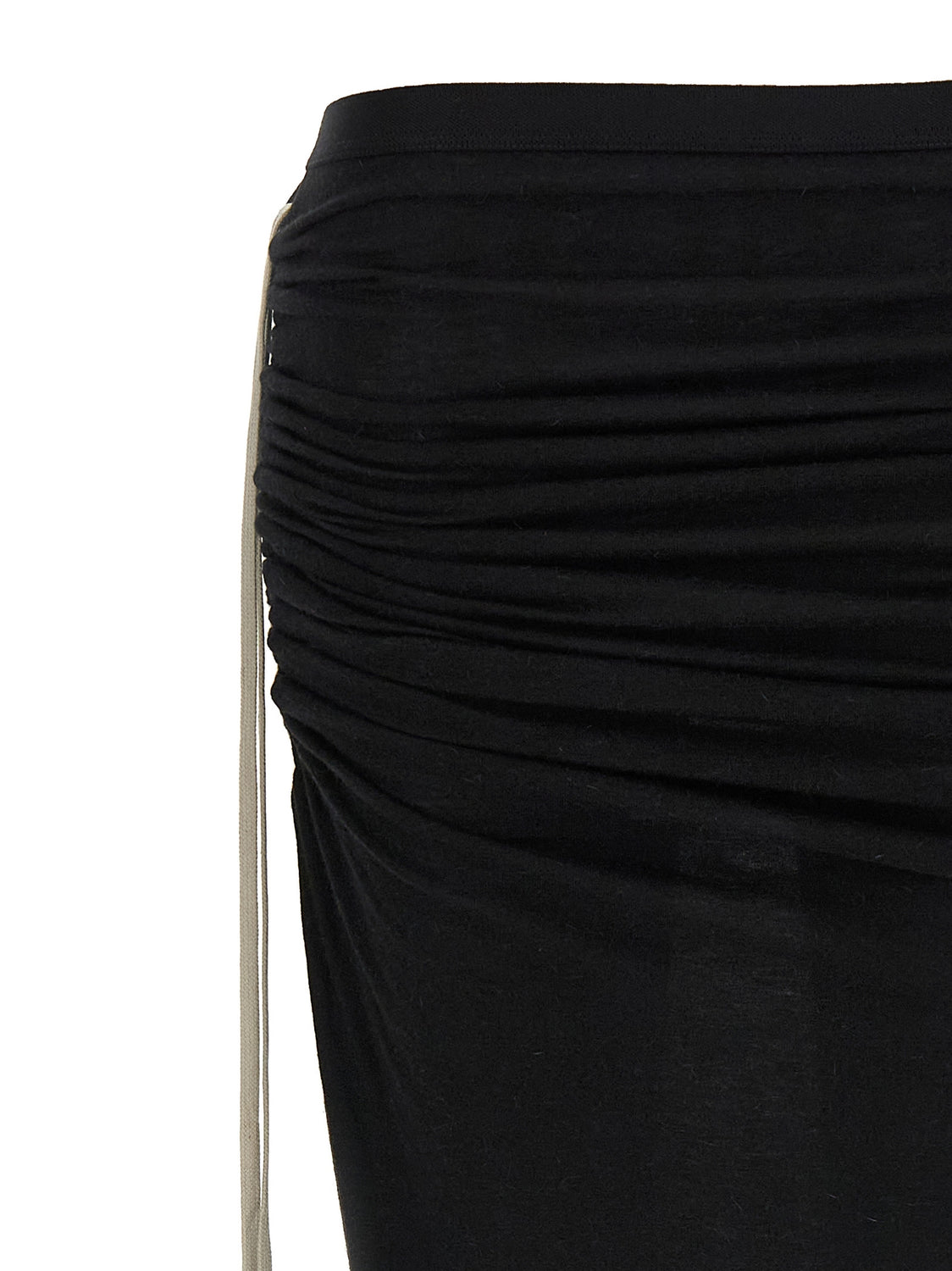Black Wool Mini Skirt
