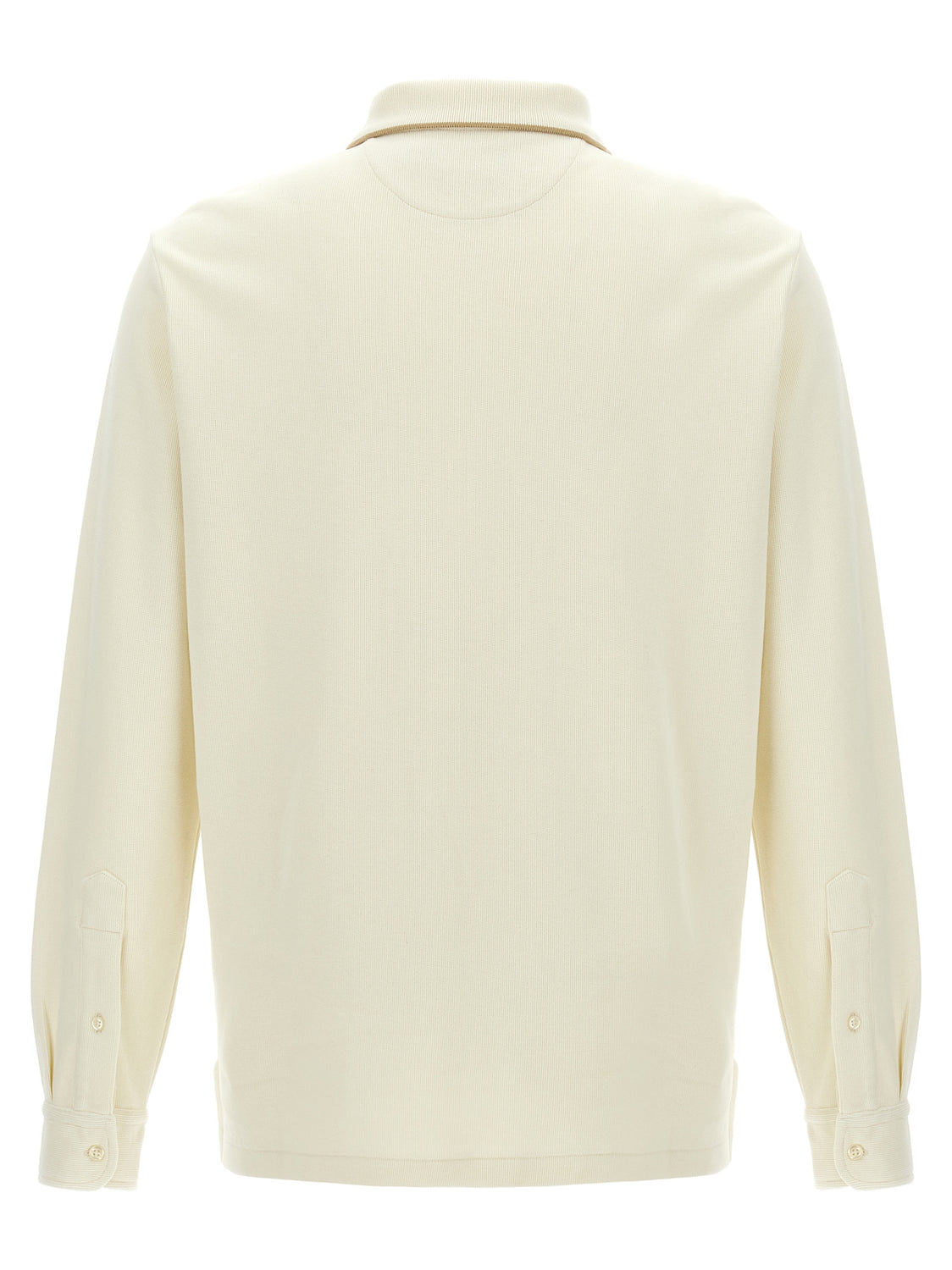 Beige Cotton Polo Shirt