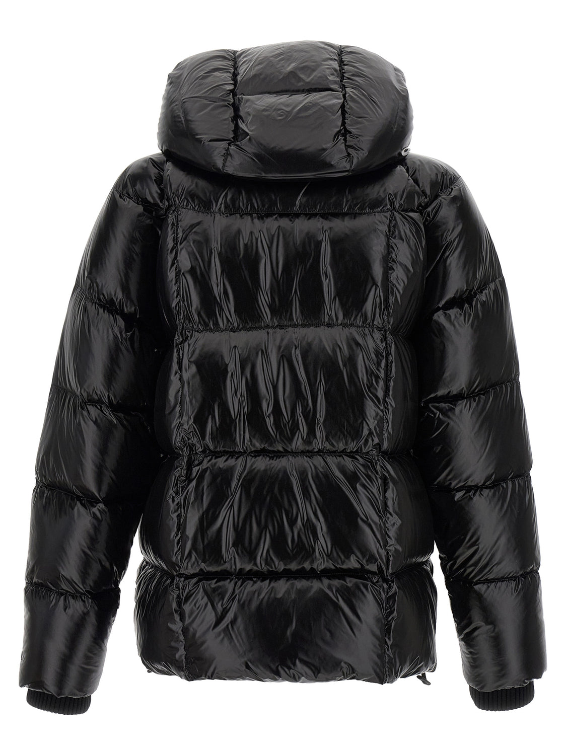 Black Polyamide Full-Length Jacket