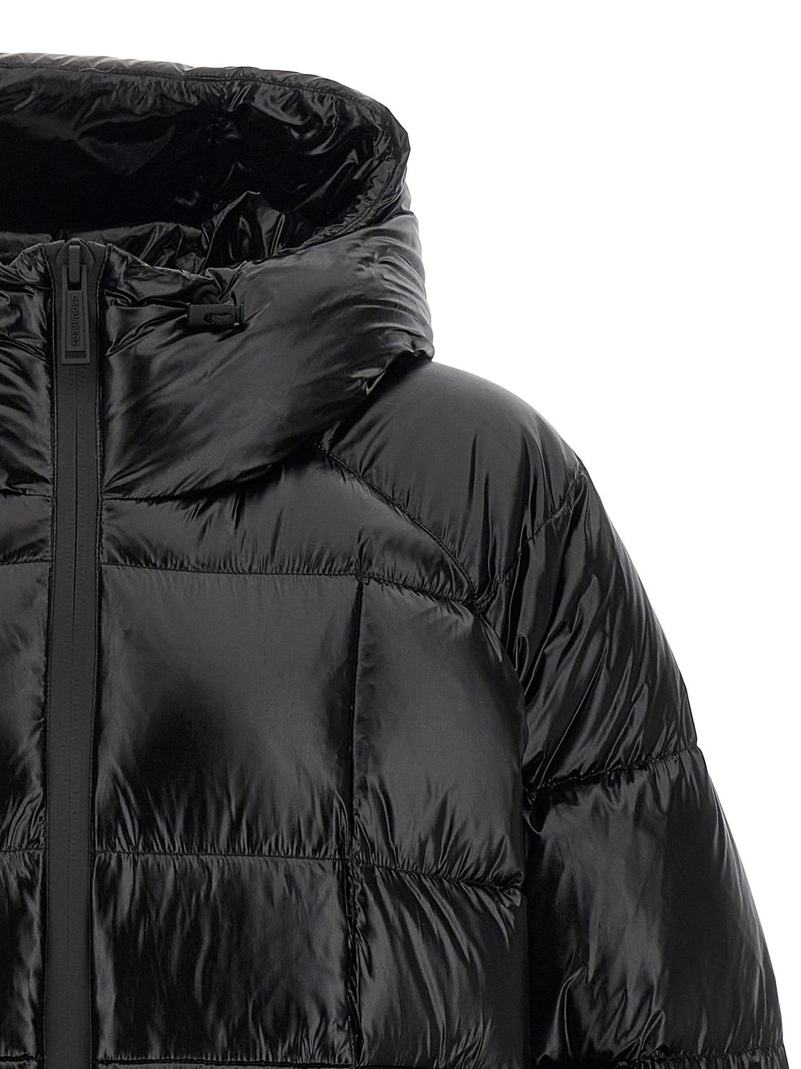 Black Polyamide Full-Length Jacket
