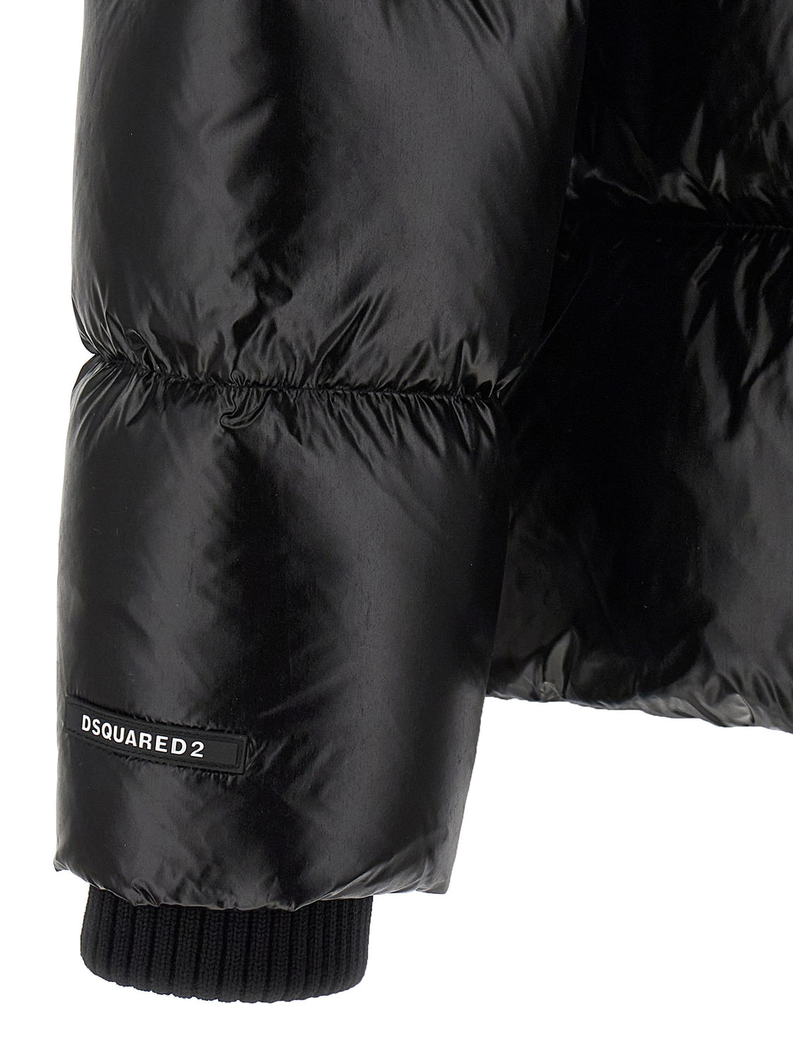 Black Polyamide Full-Length Jacket