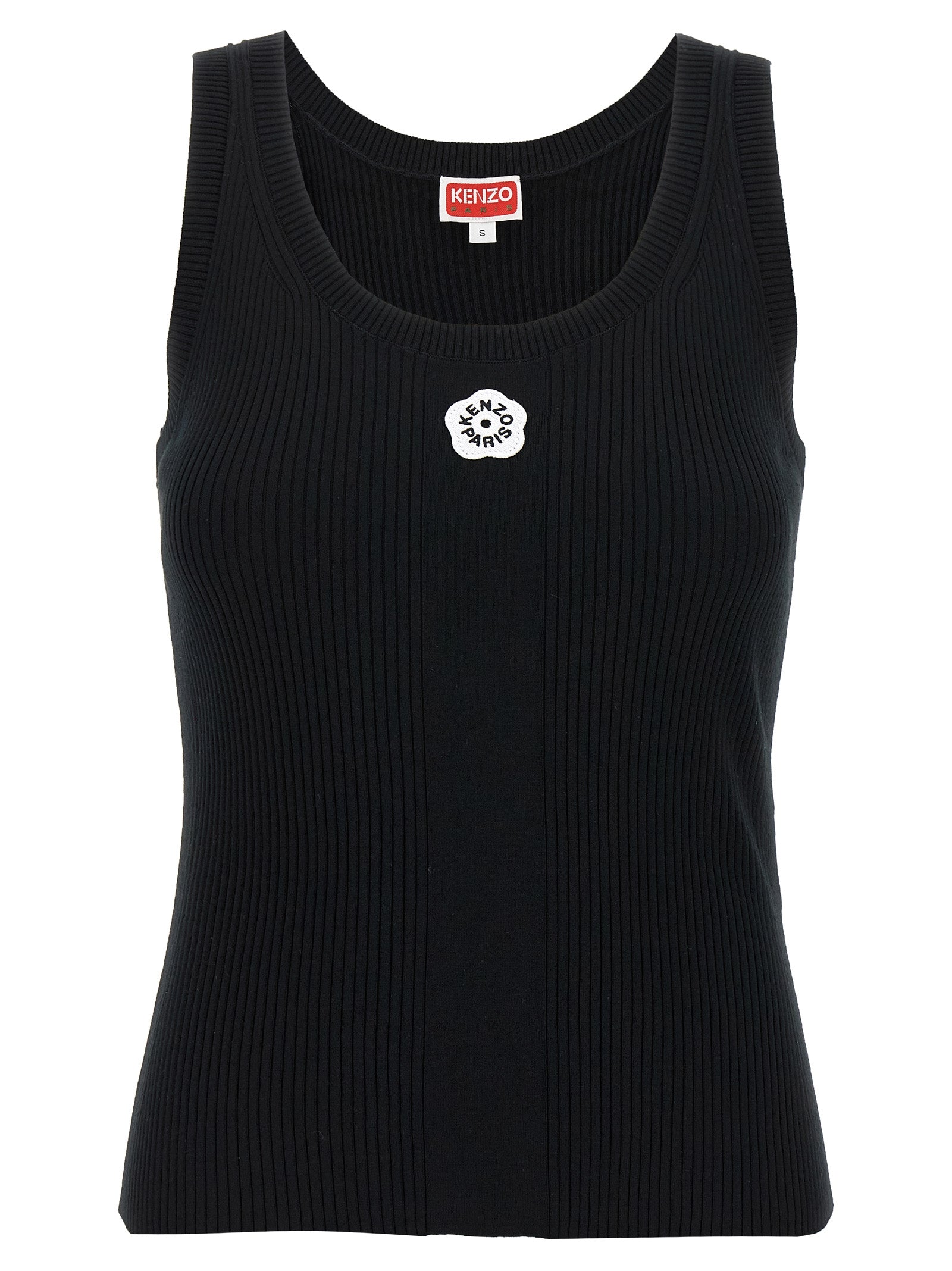 Black Viscose Sleeveles T-Shirt