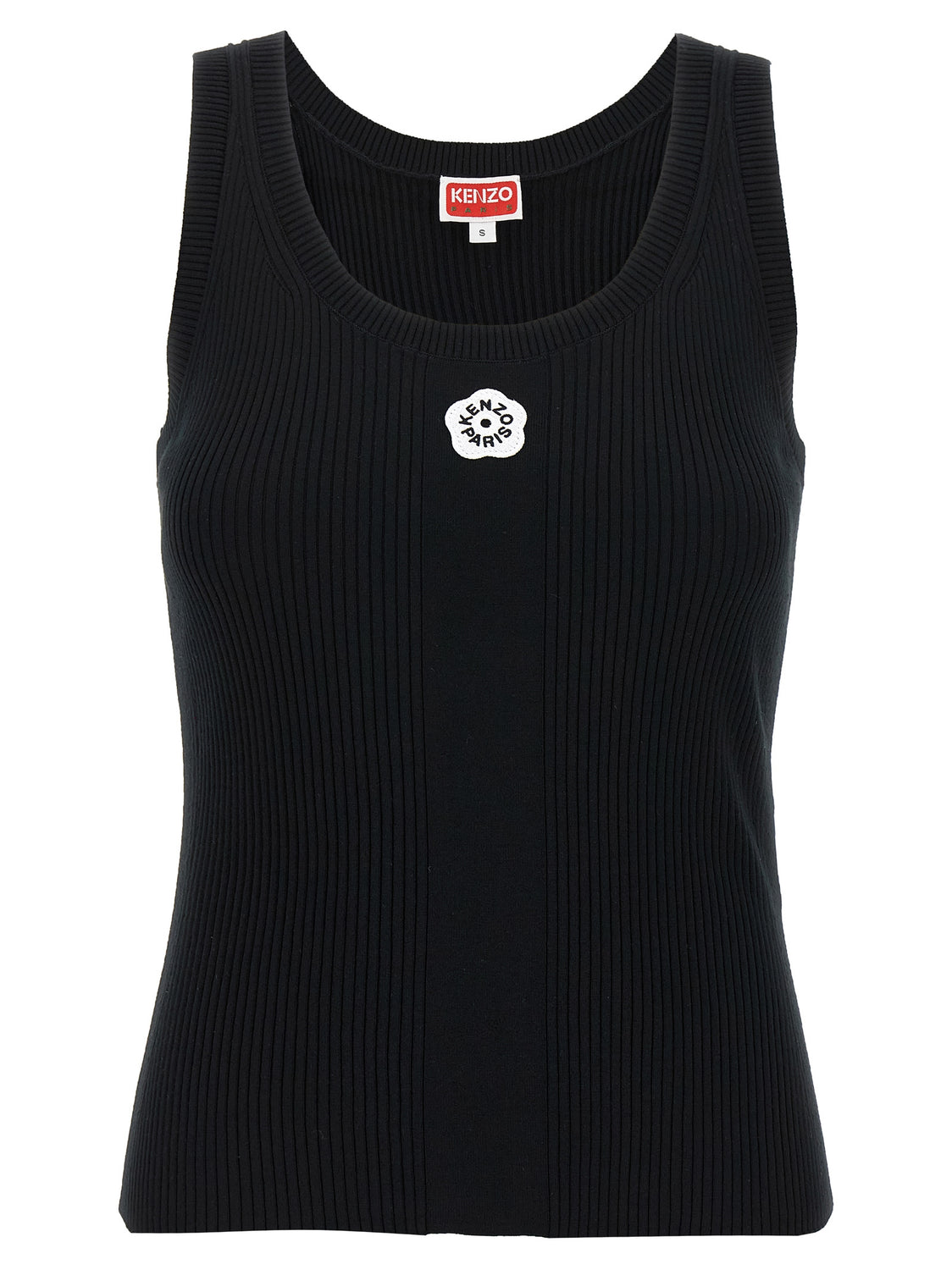 Black Viscose Sleeveles T-Shirt