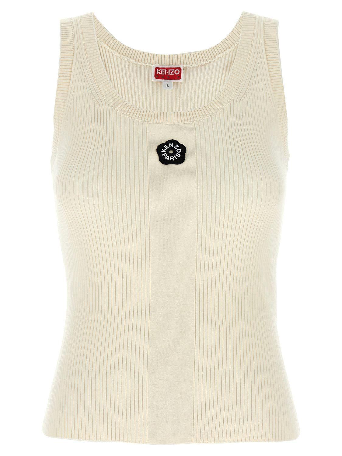 White Viscose Sleeveles T-Shirt