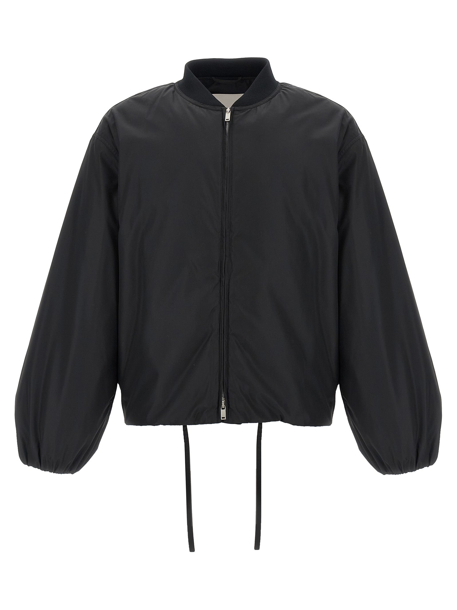 Black Polyester Bomber