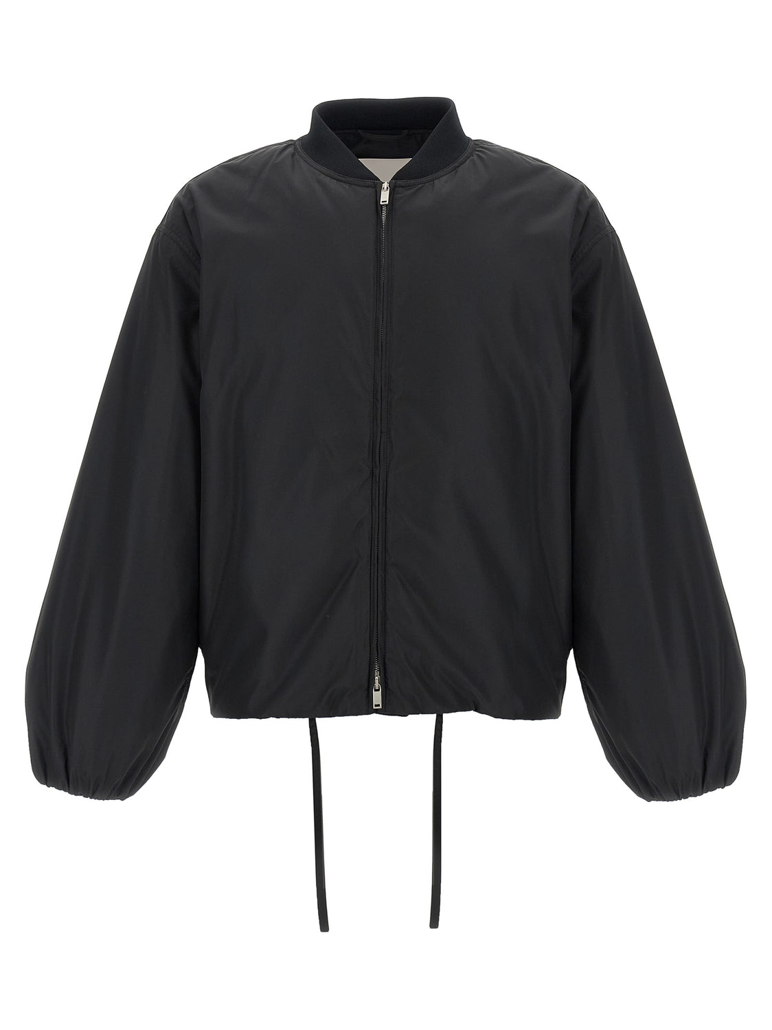 Black Polyester Bomber