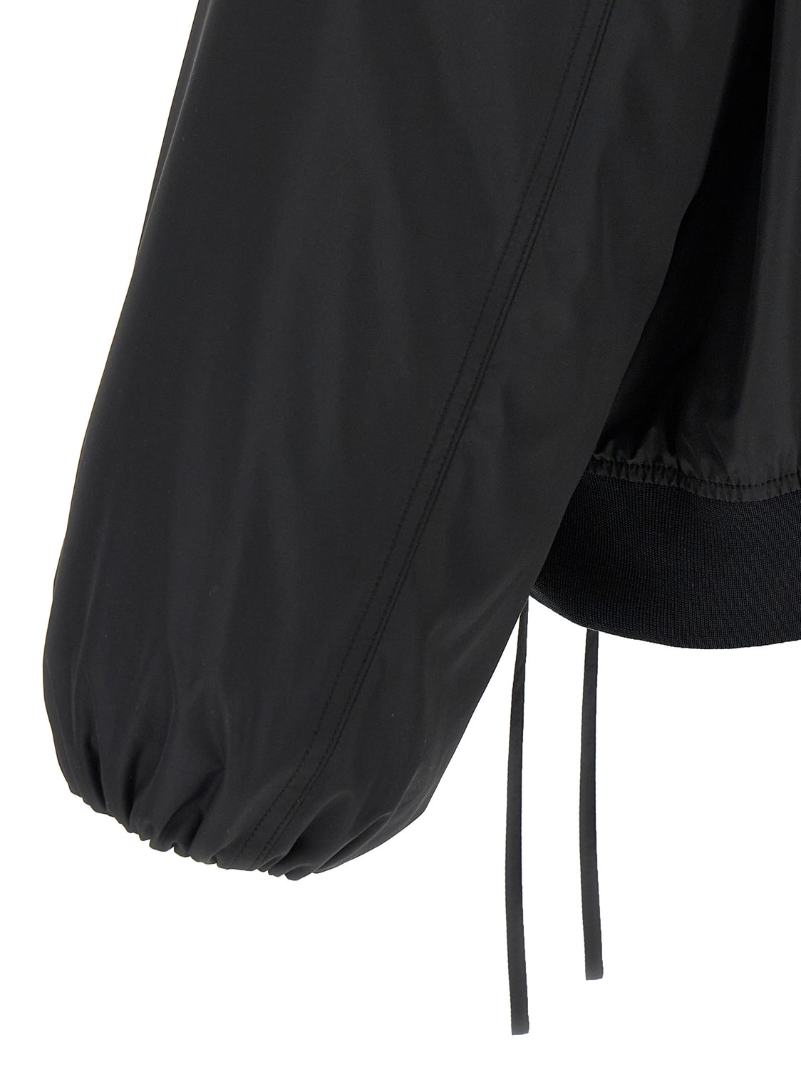 Black Polyester Bomber