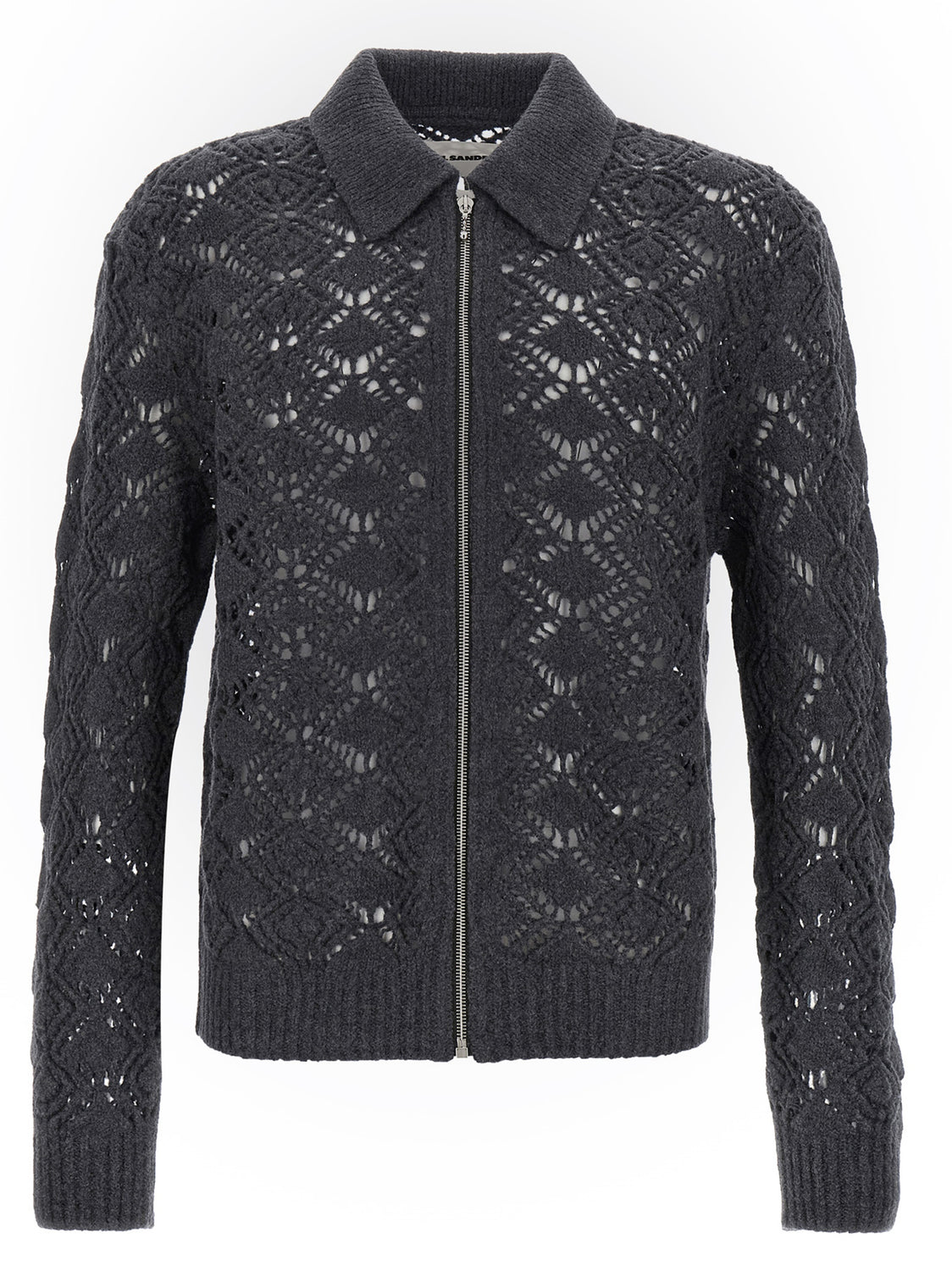 Gray Virgin Wool Cardigan
