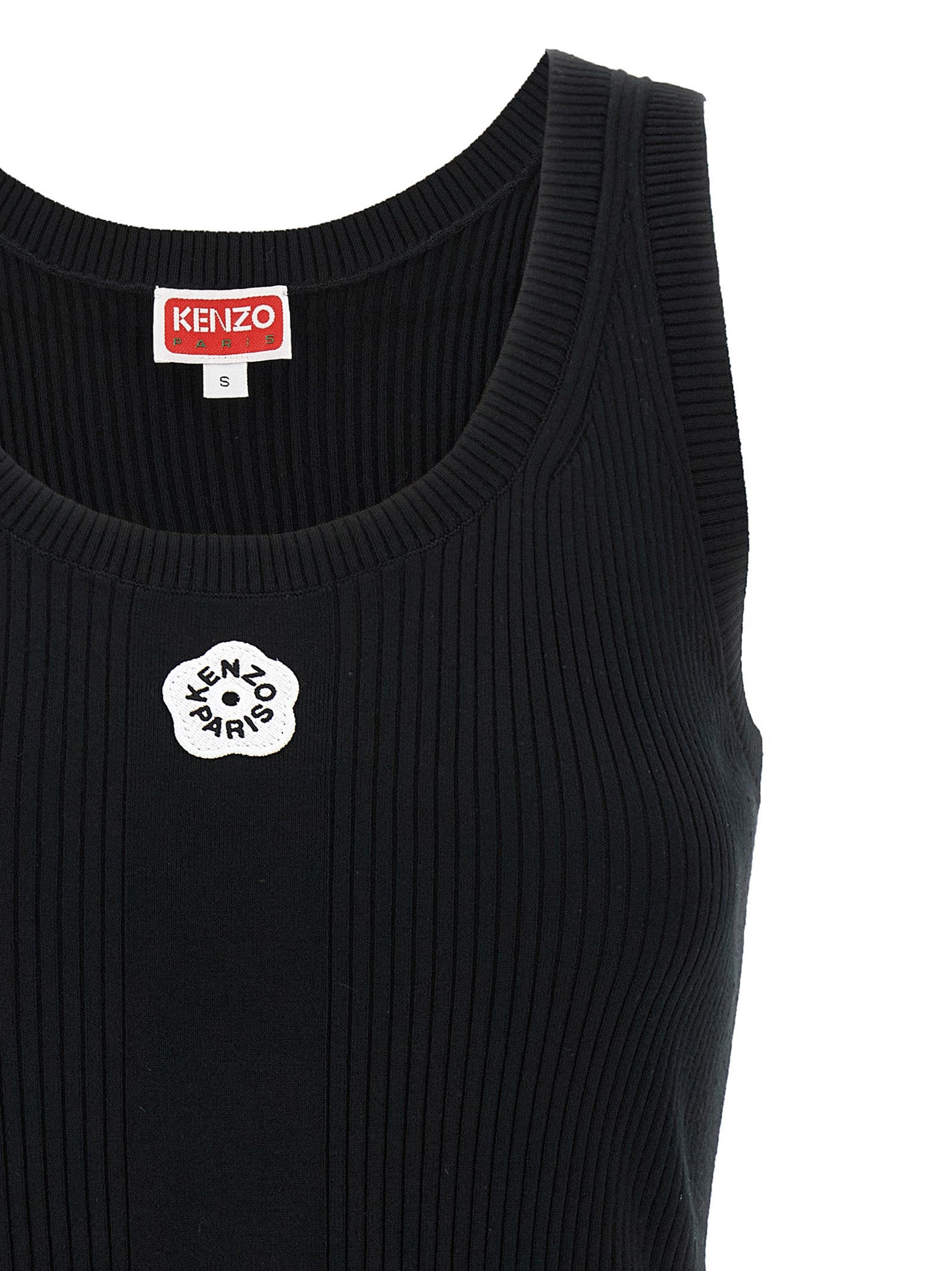 Black Viscose Sleeveles T-Shirt