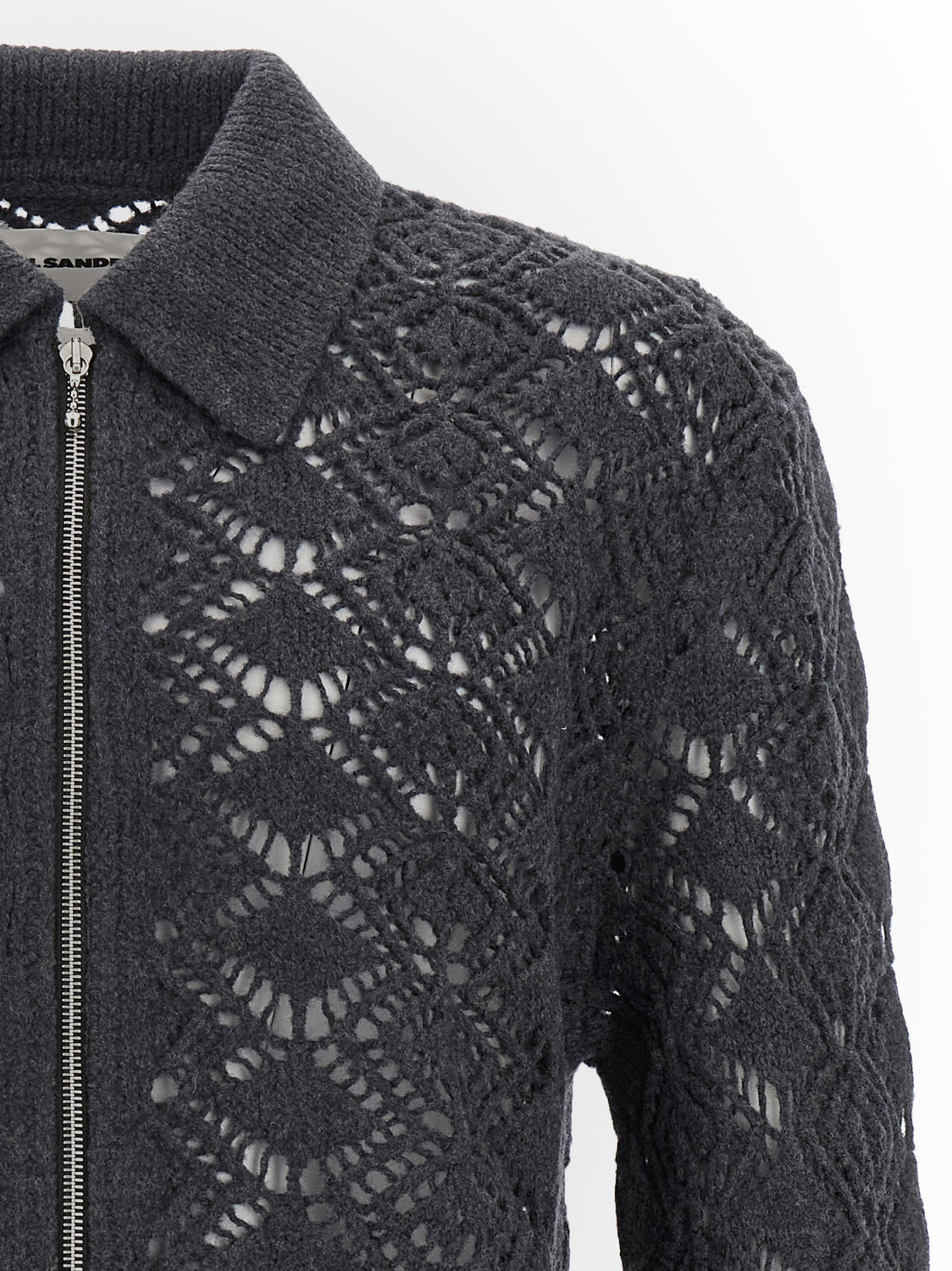 Gray Virgin Wool Cardigan