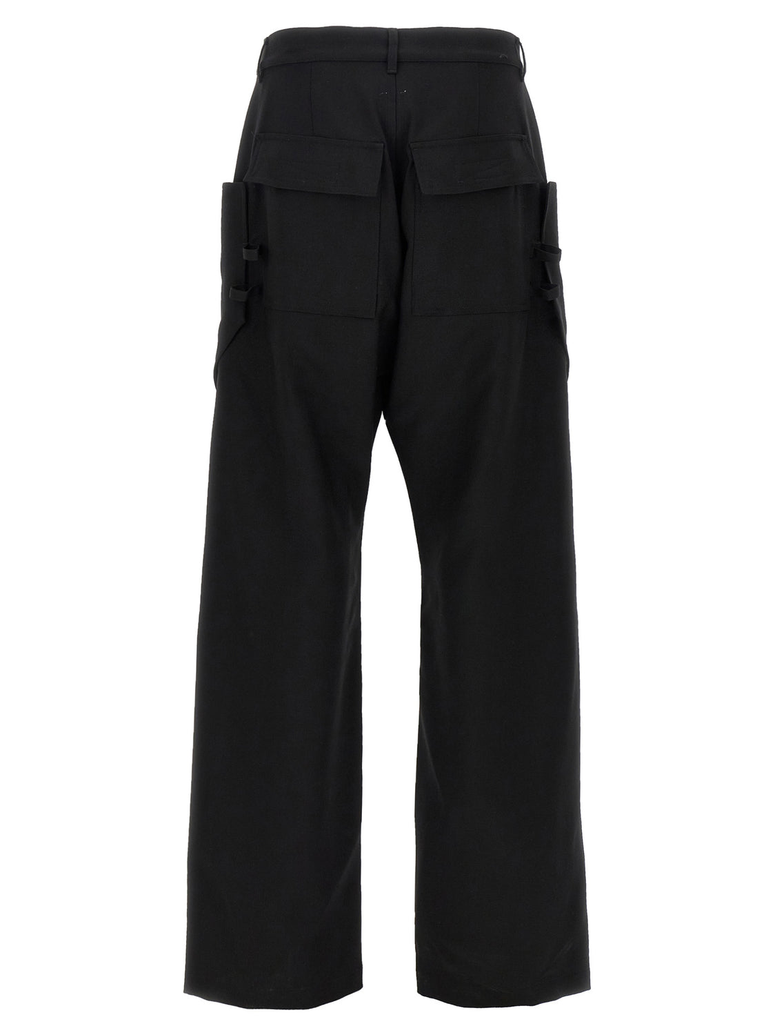 Black Virgin Wool Cargo Pants