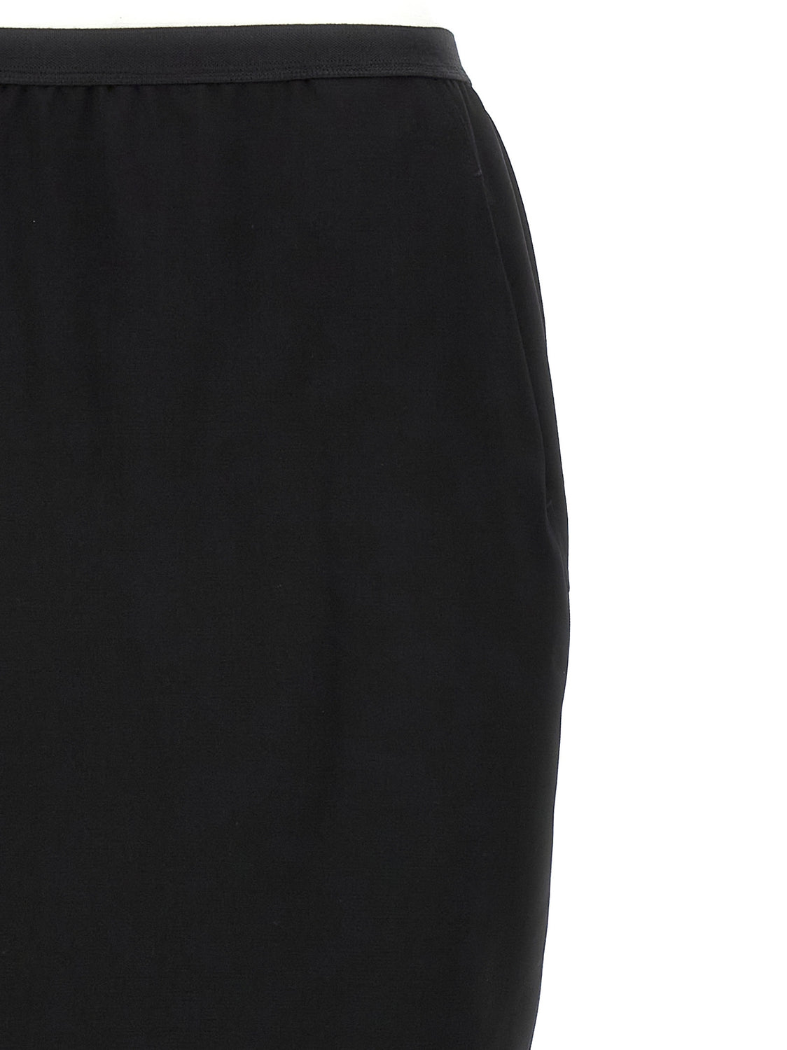 Black Wool Mini Skirt