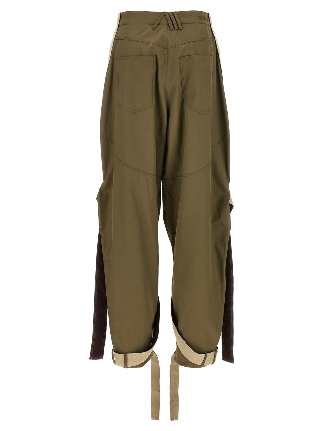 Bicolor Cotton Cargo Pants