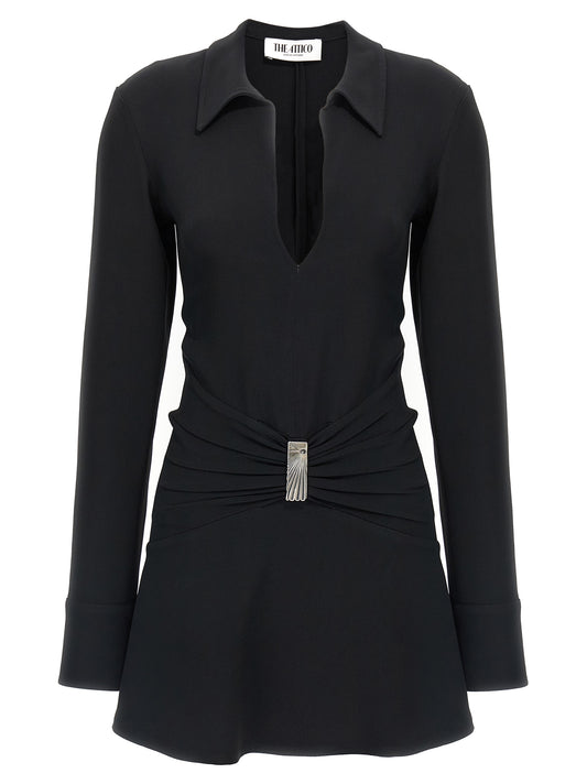 Black Marabou Short Dress