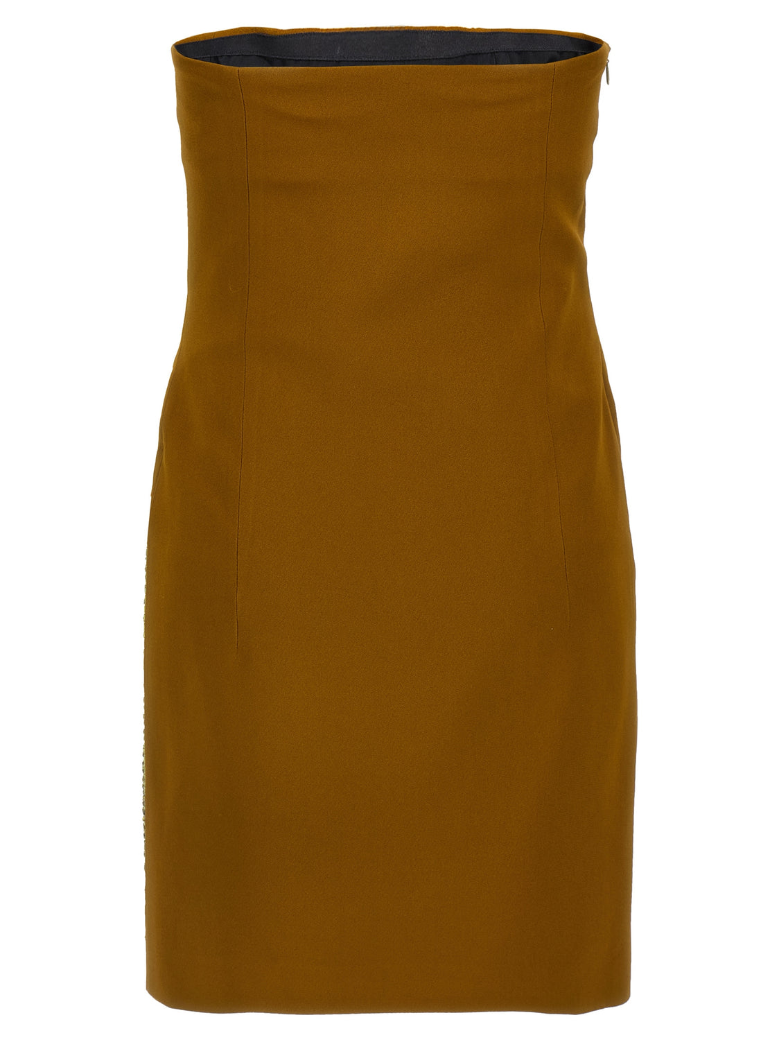 Bicolor Marabou Short Dress