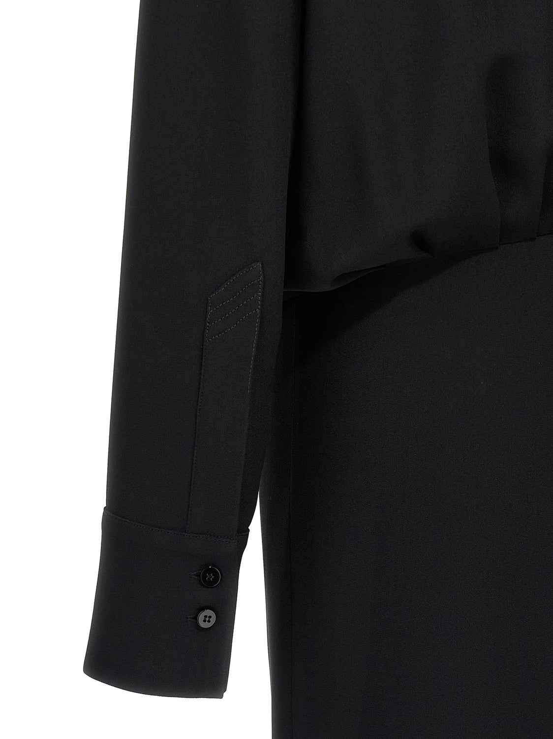 Black Marabou Midi Dress