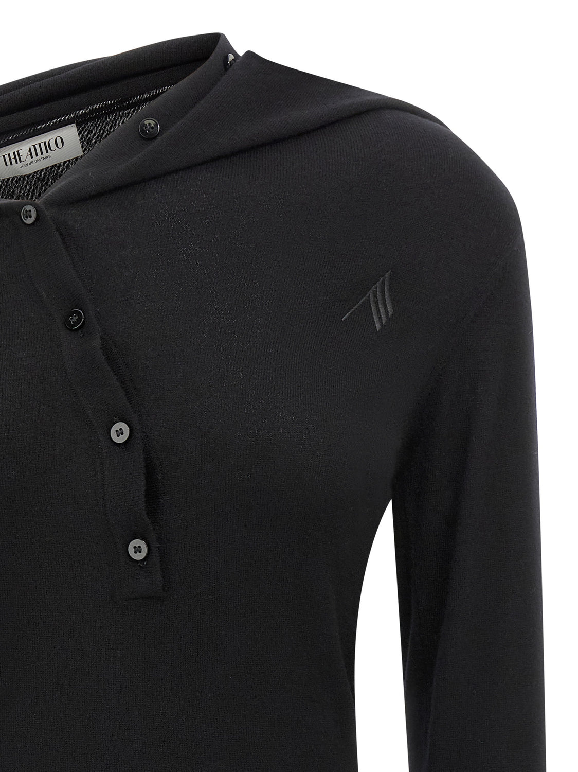 Black Virgin Wool Short Dress