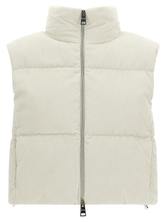 White Viscose Sleeveless Jacket