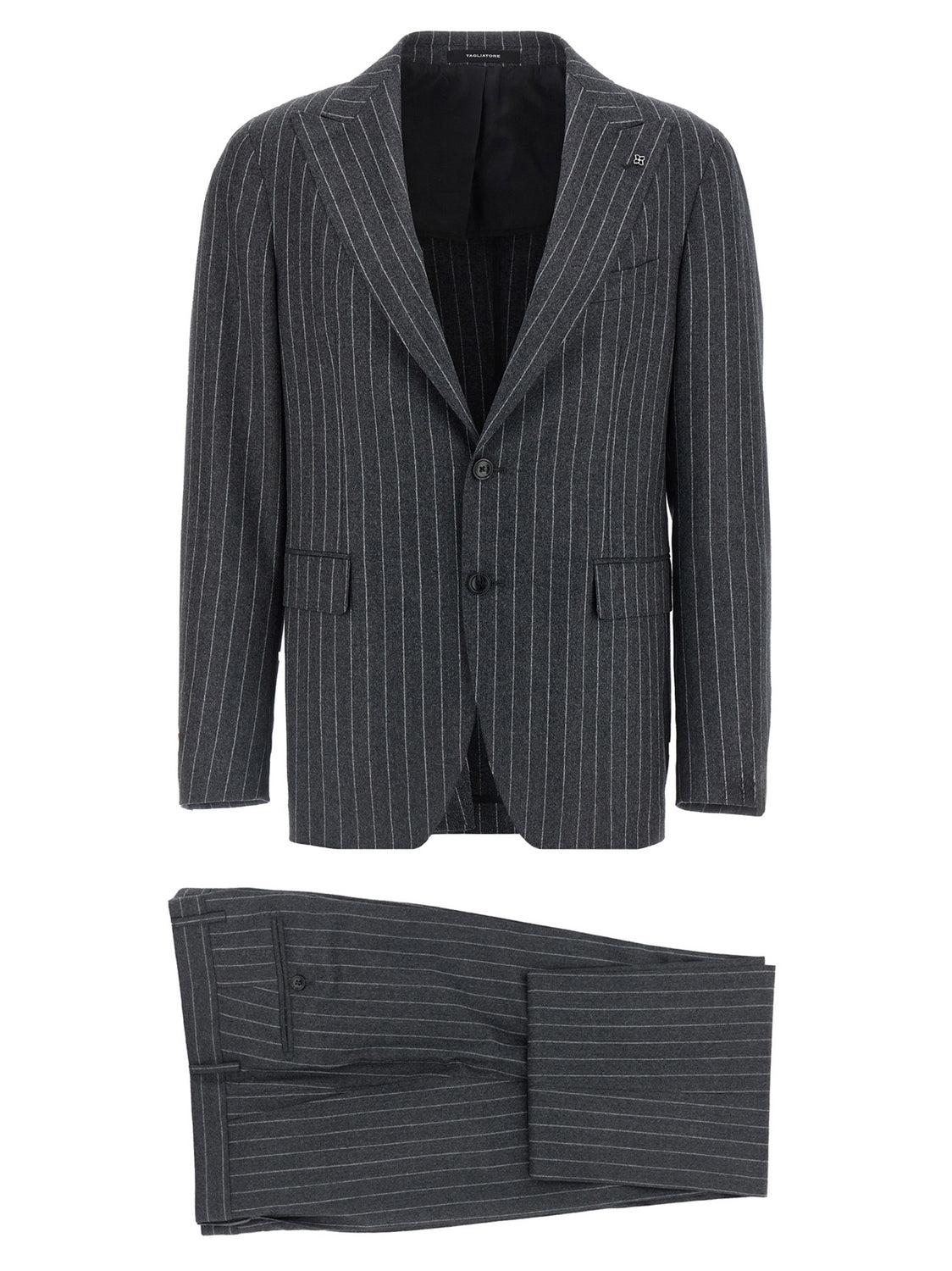 Gray Virgin Wool Two-Piece Suit