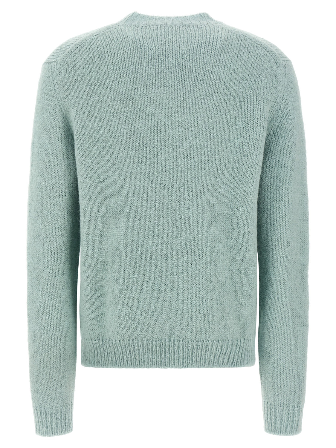 Blue Alpaca Leather Cardigan