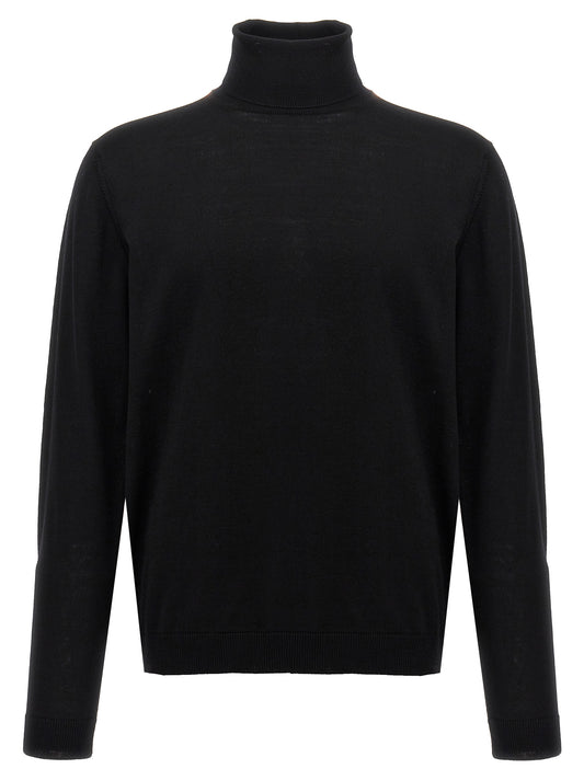 Black Merino Wool Cardigan
