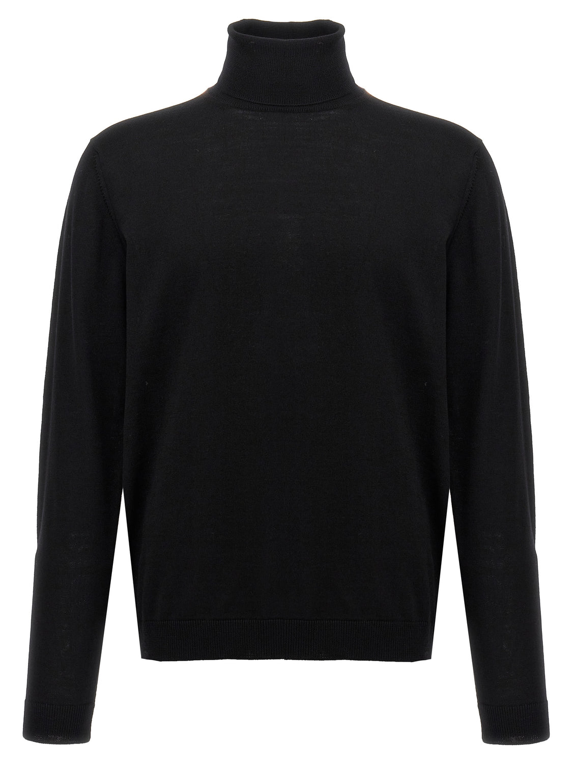 Black Merino Wool Cardigan