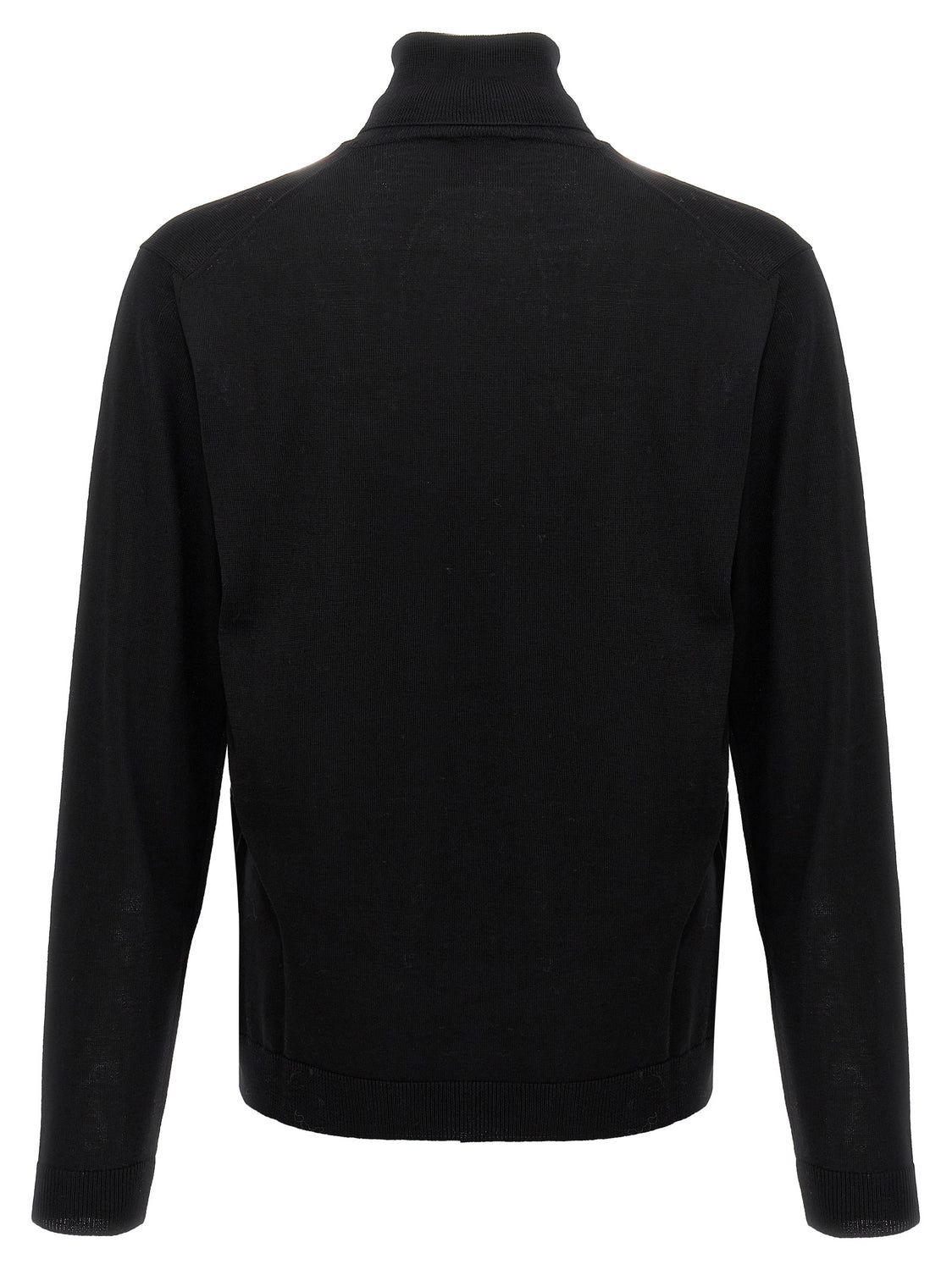 Black Merino Wool Cardigan