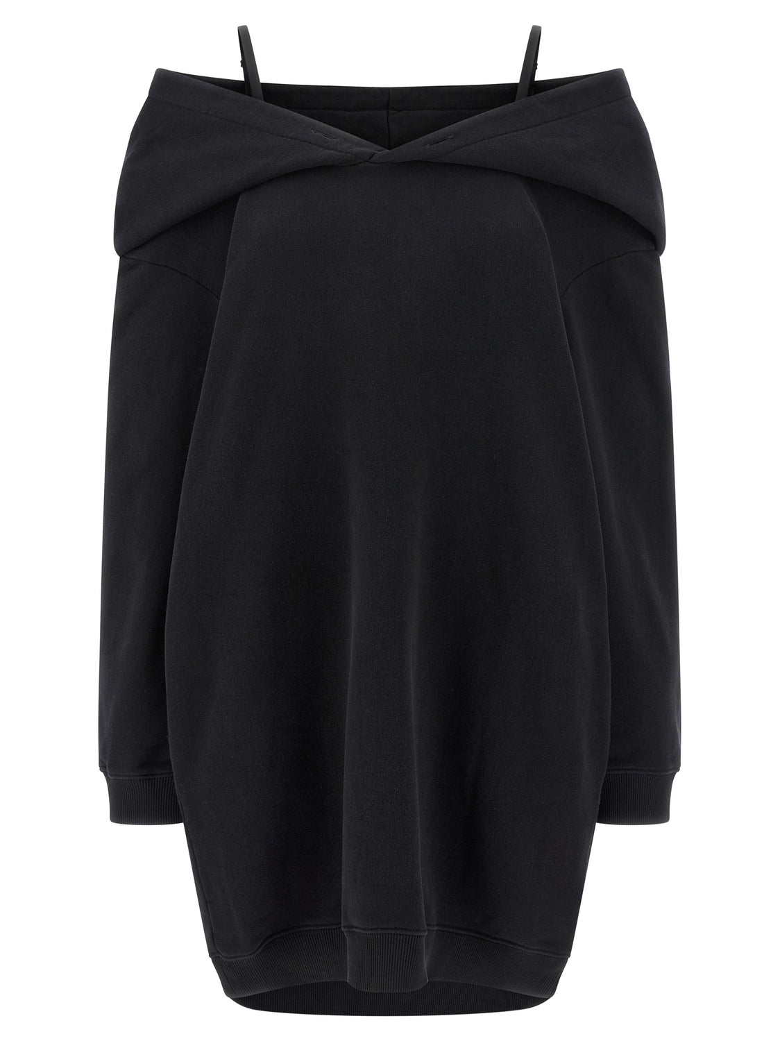 Black Cotton Short Dress