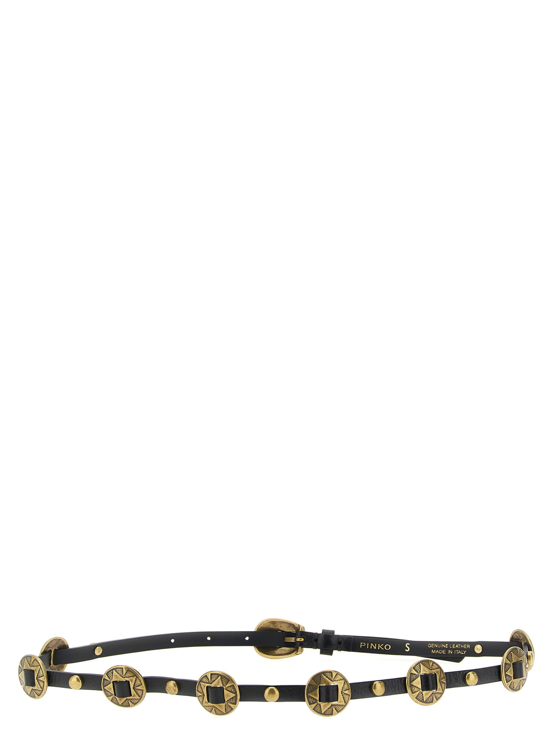 Black Calfskin Thin Belt