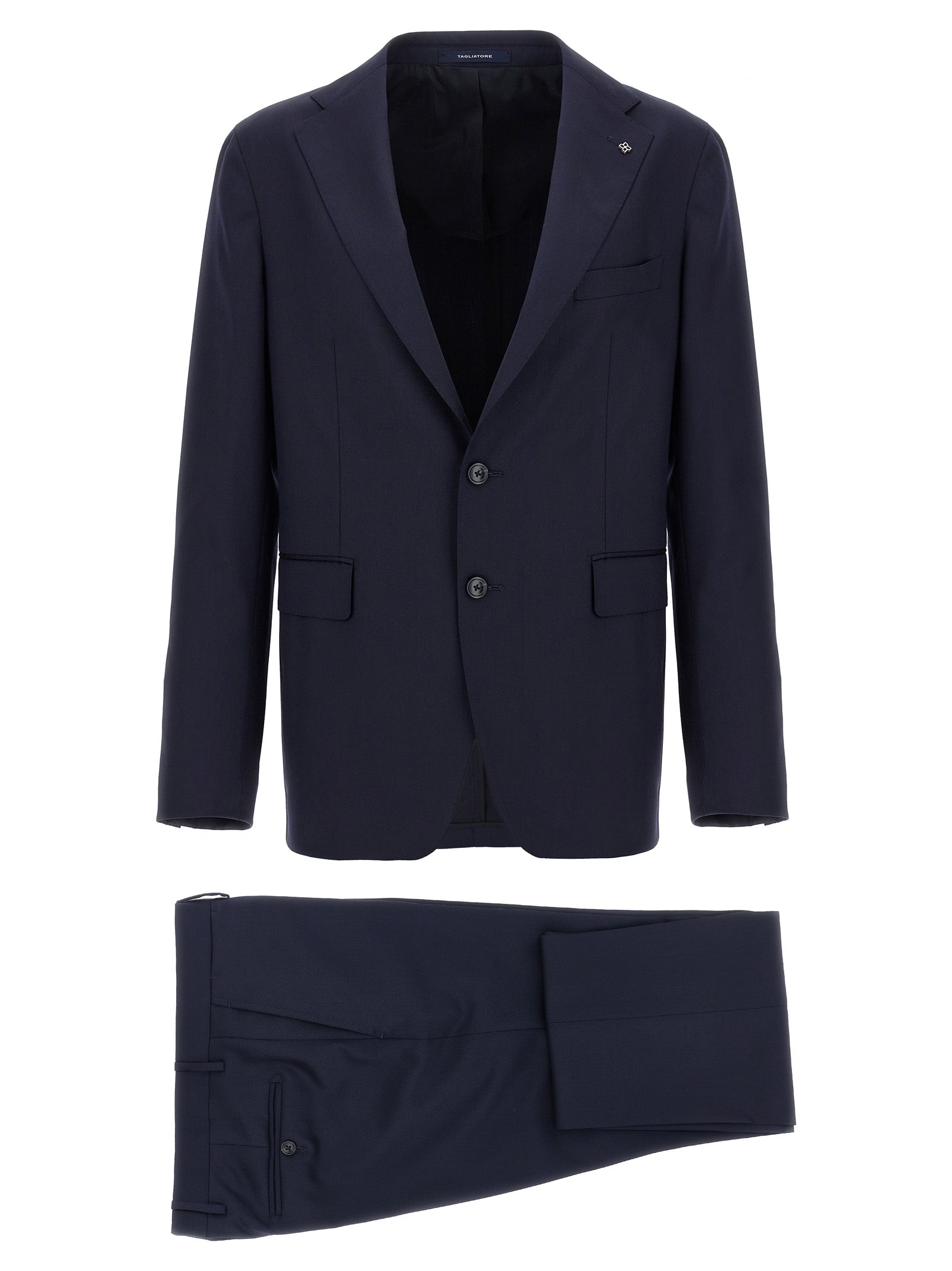 Blue Virgin Wool Two-Piece Suit