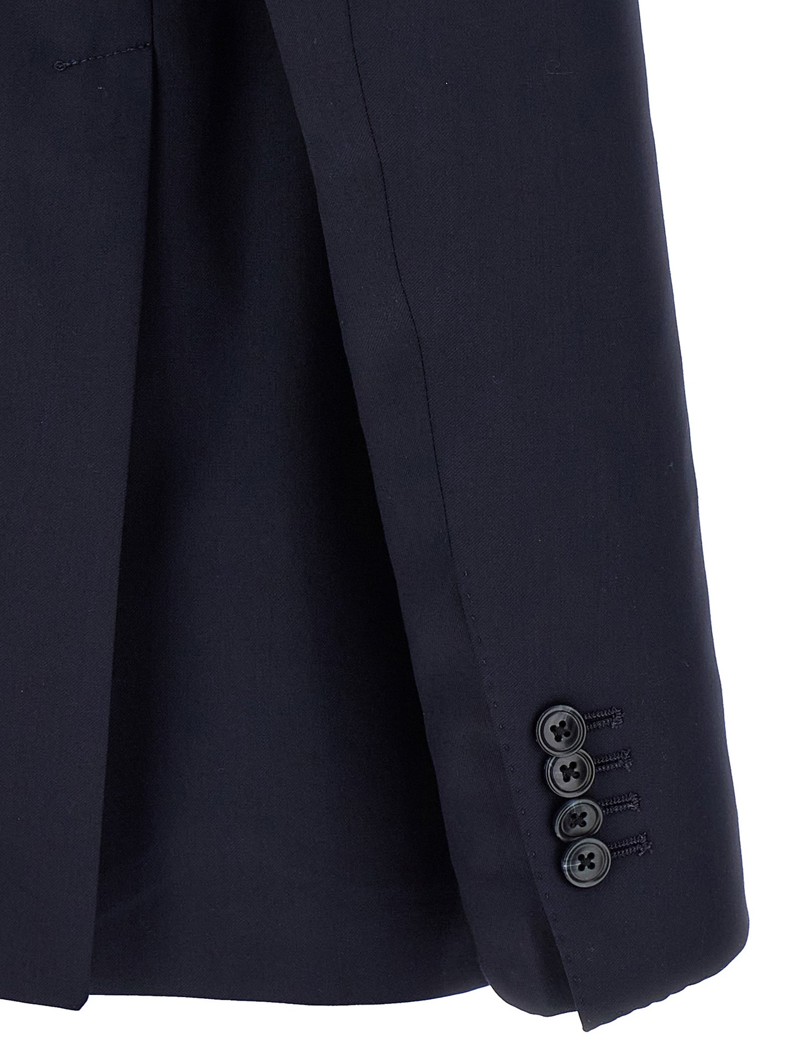Blue Virgin Wool Two-Piece Suit
