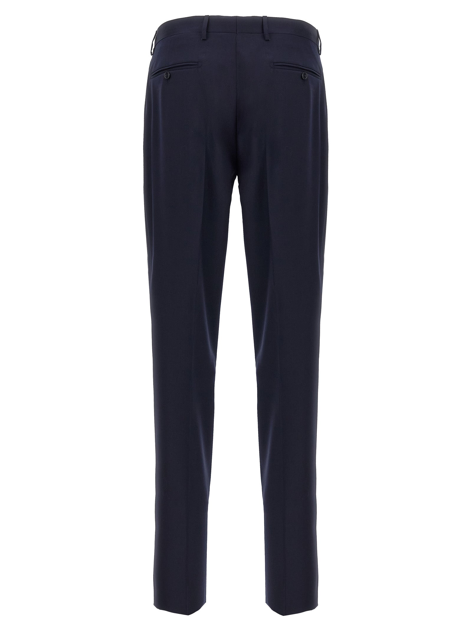 Blue Virgin Wool Two-Piece Suit