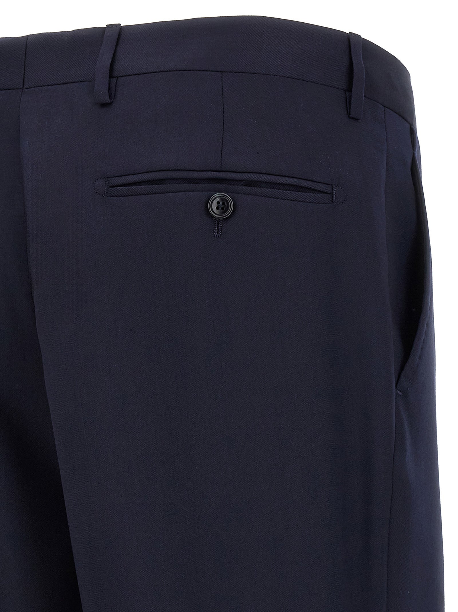 Blue Virgin Wool Two-Piece Suit