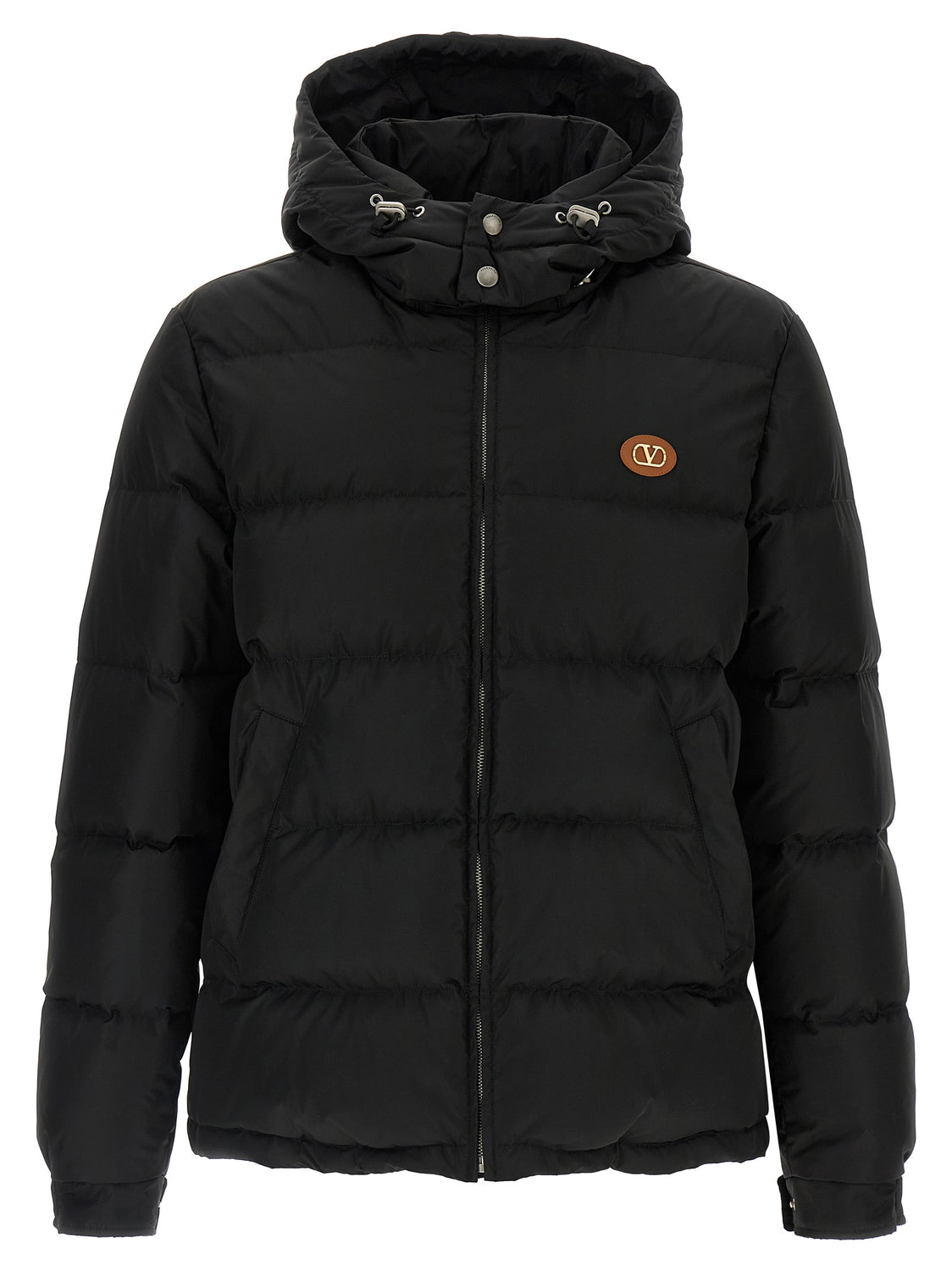 Black Polyamide Full-Length Jacket