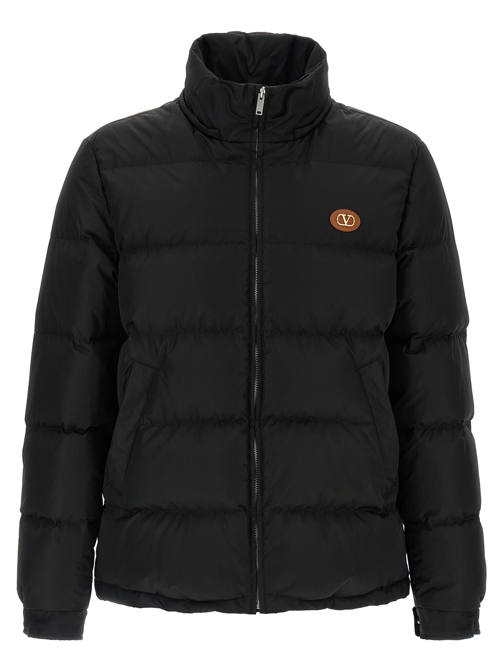 Black Polyamide Full-Length Jacket
