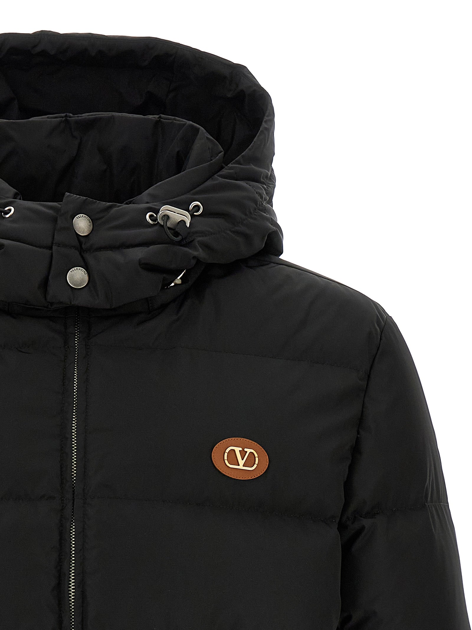 Black Polyamide Full-Length Jacket