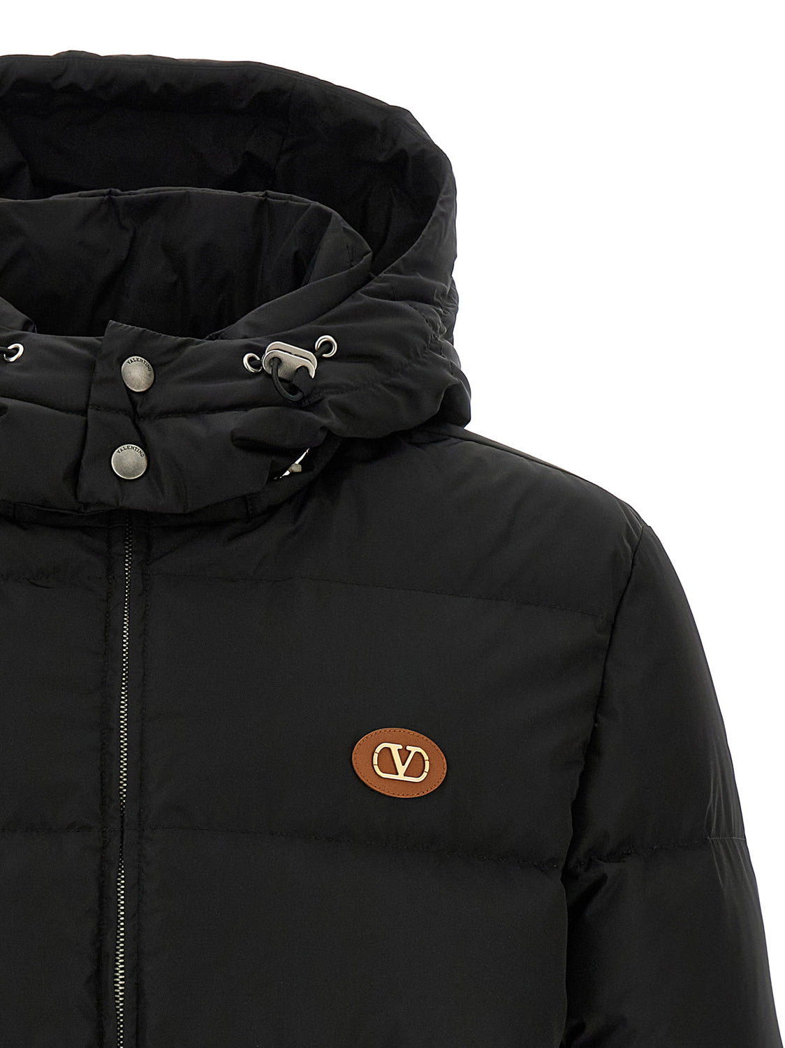 Black Polyamide Full-Length Jacket