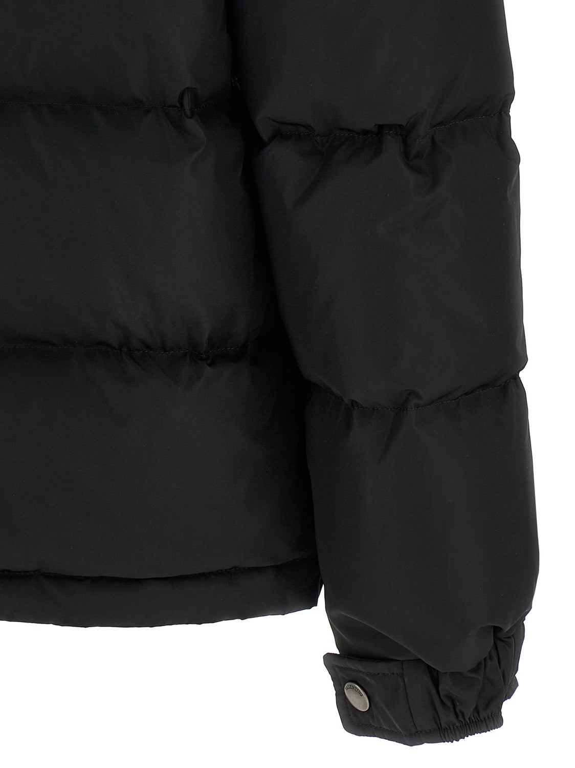 Black Polyamide Full-Length Jacket