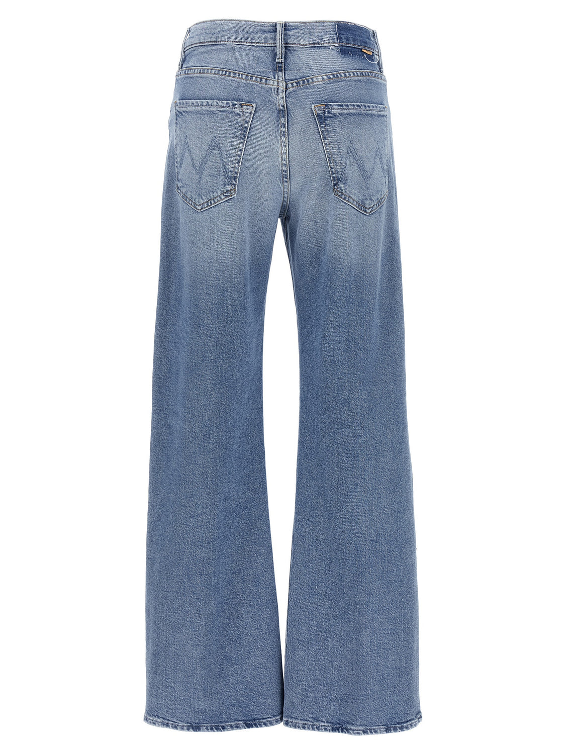 Blue Cotton High-Waisted Jean