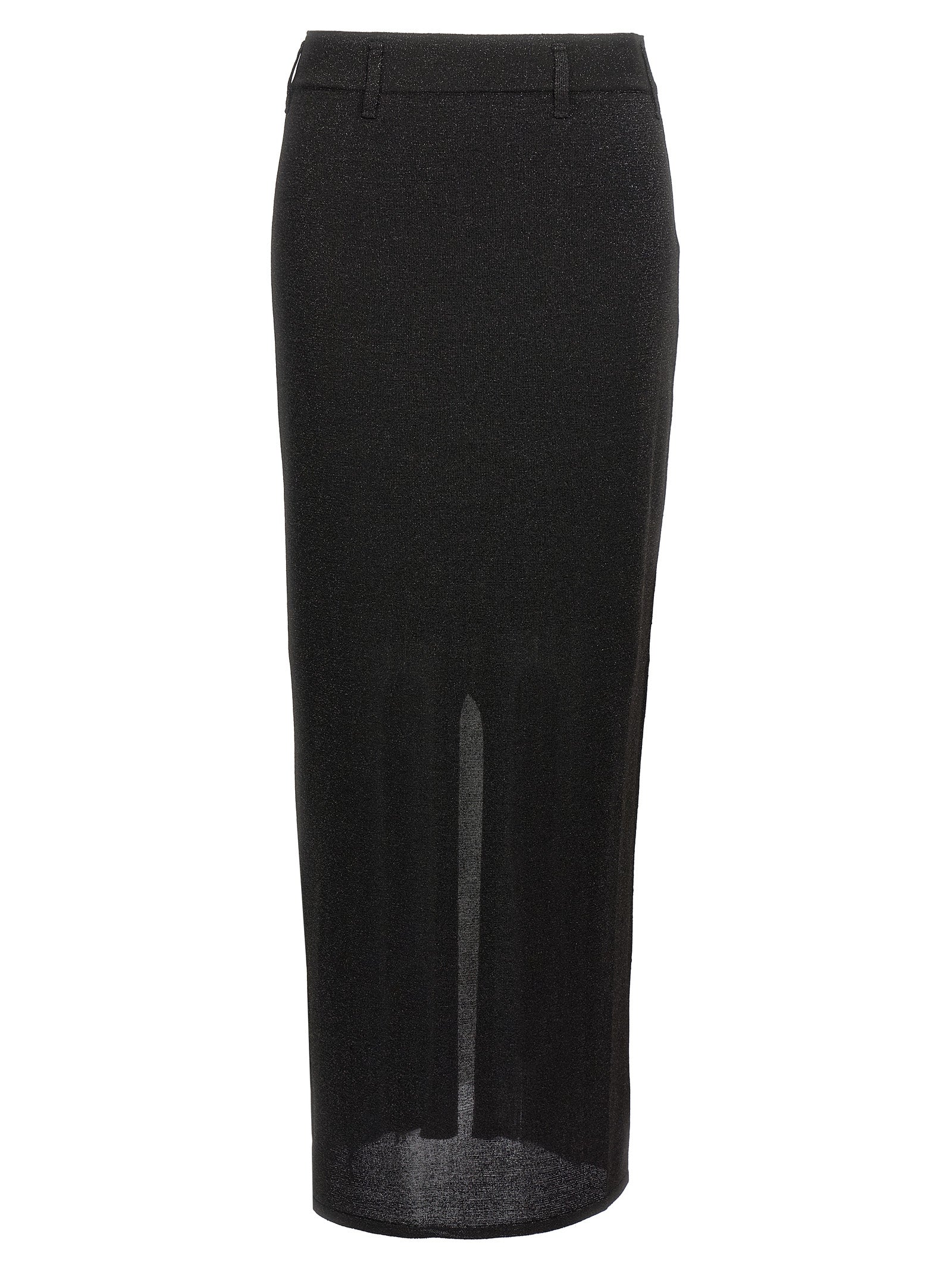 Black Polyester Mini Skirt