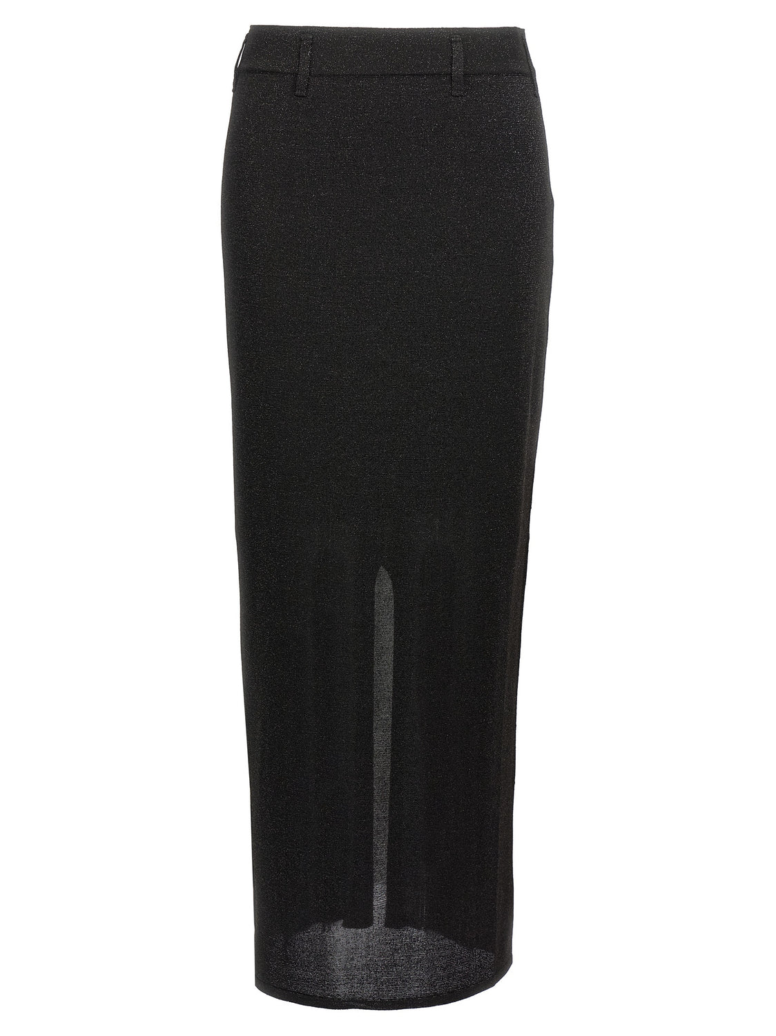 Black Polyester Mini Skirt