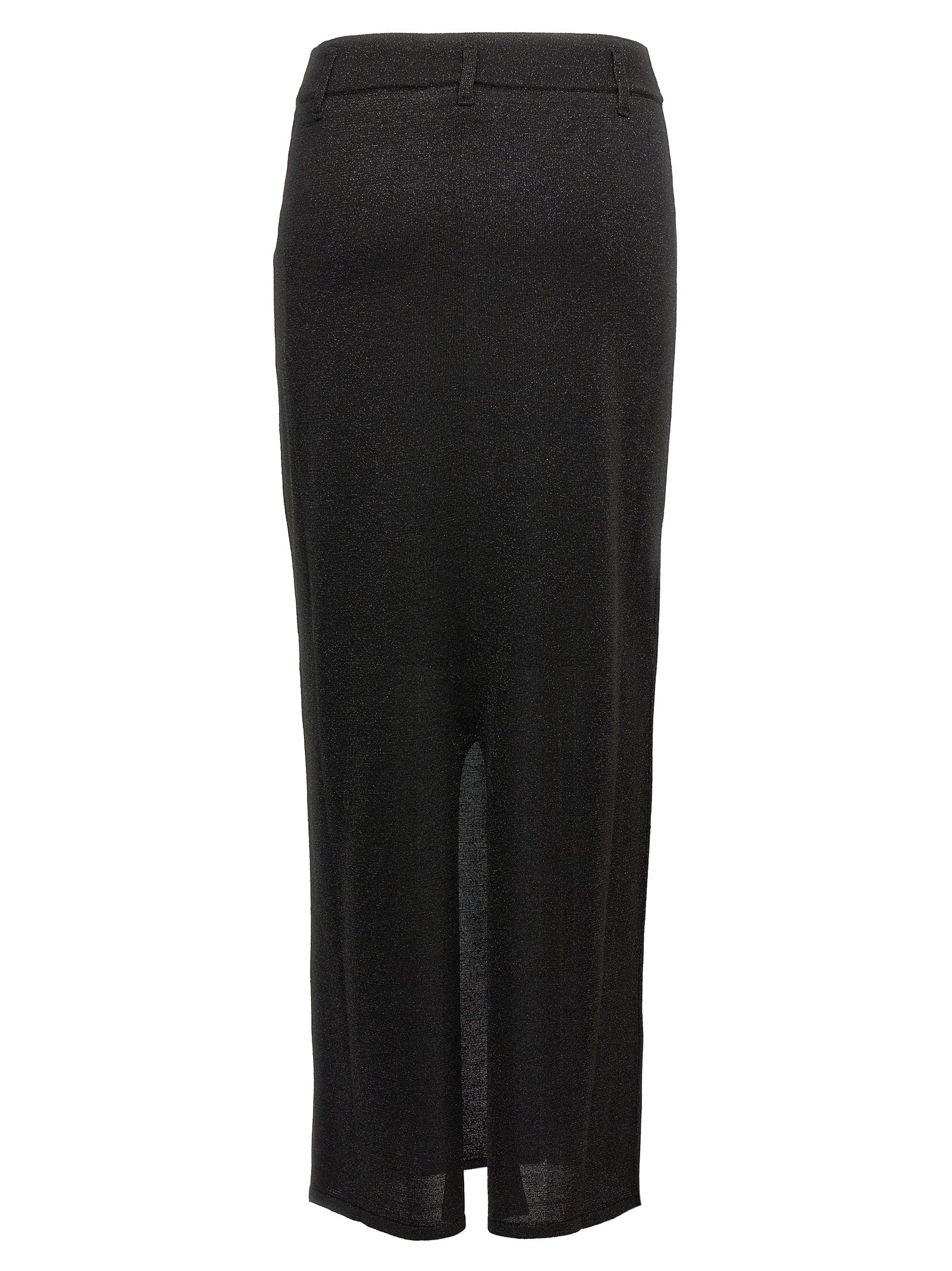 Black Polyester Mini Skirt