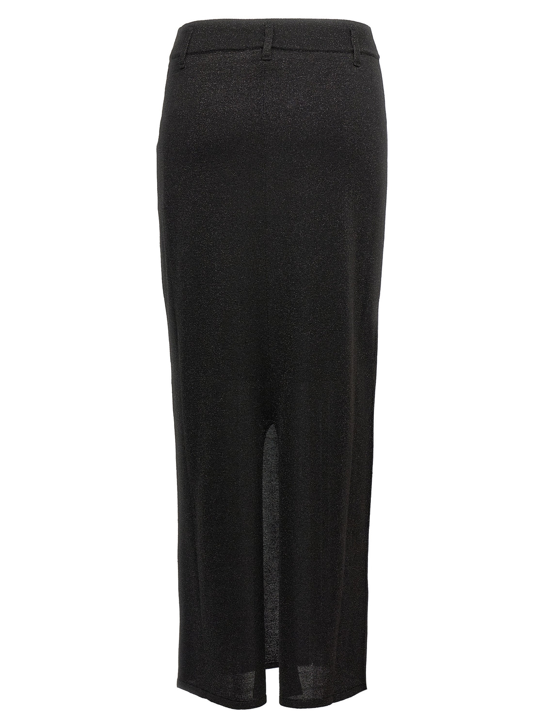 Black Polyester Mini Skirt