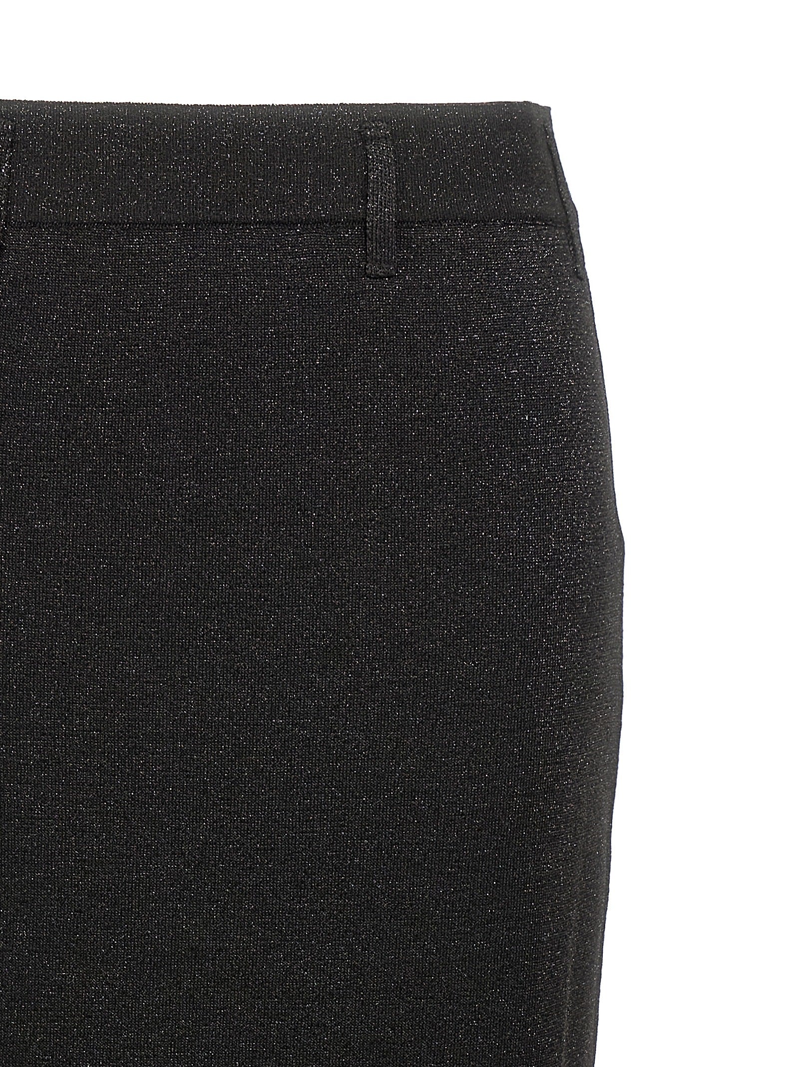 Black Polyester Mini Skirt