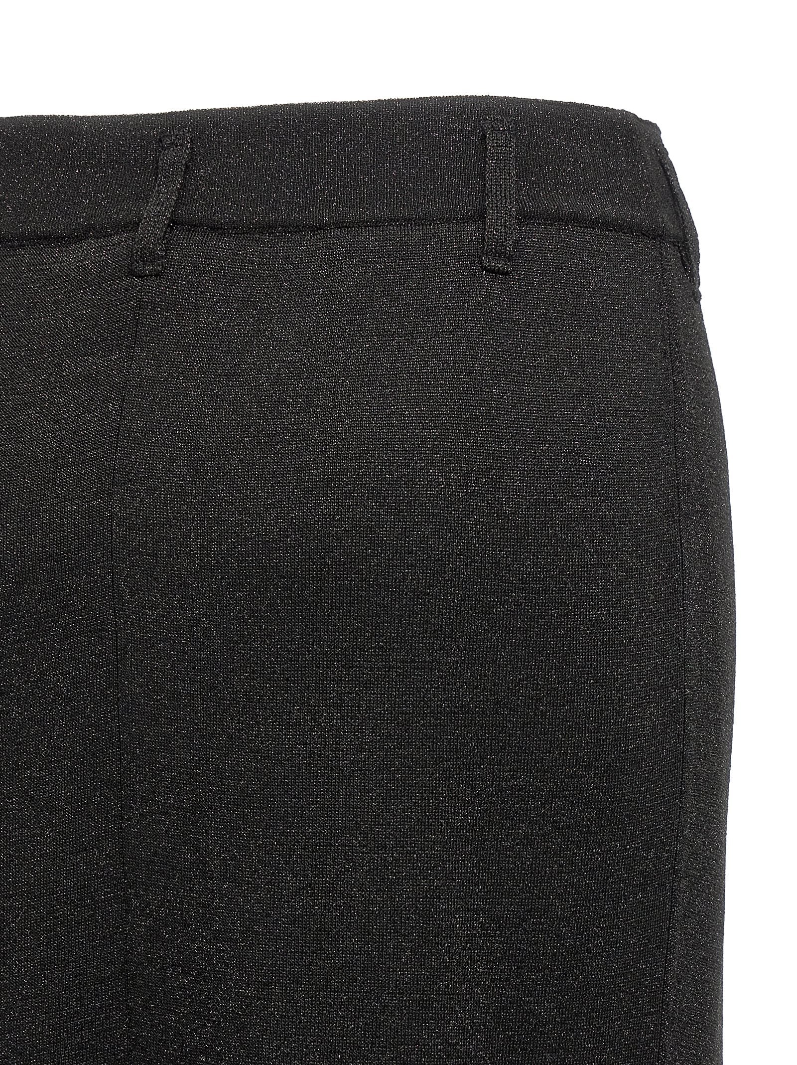 Black Polyester Mini Skirt