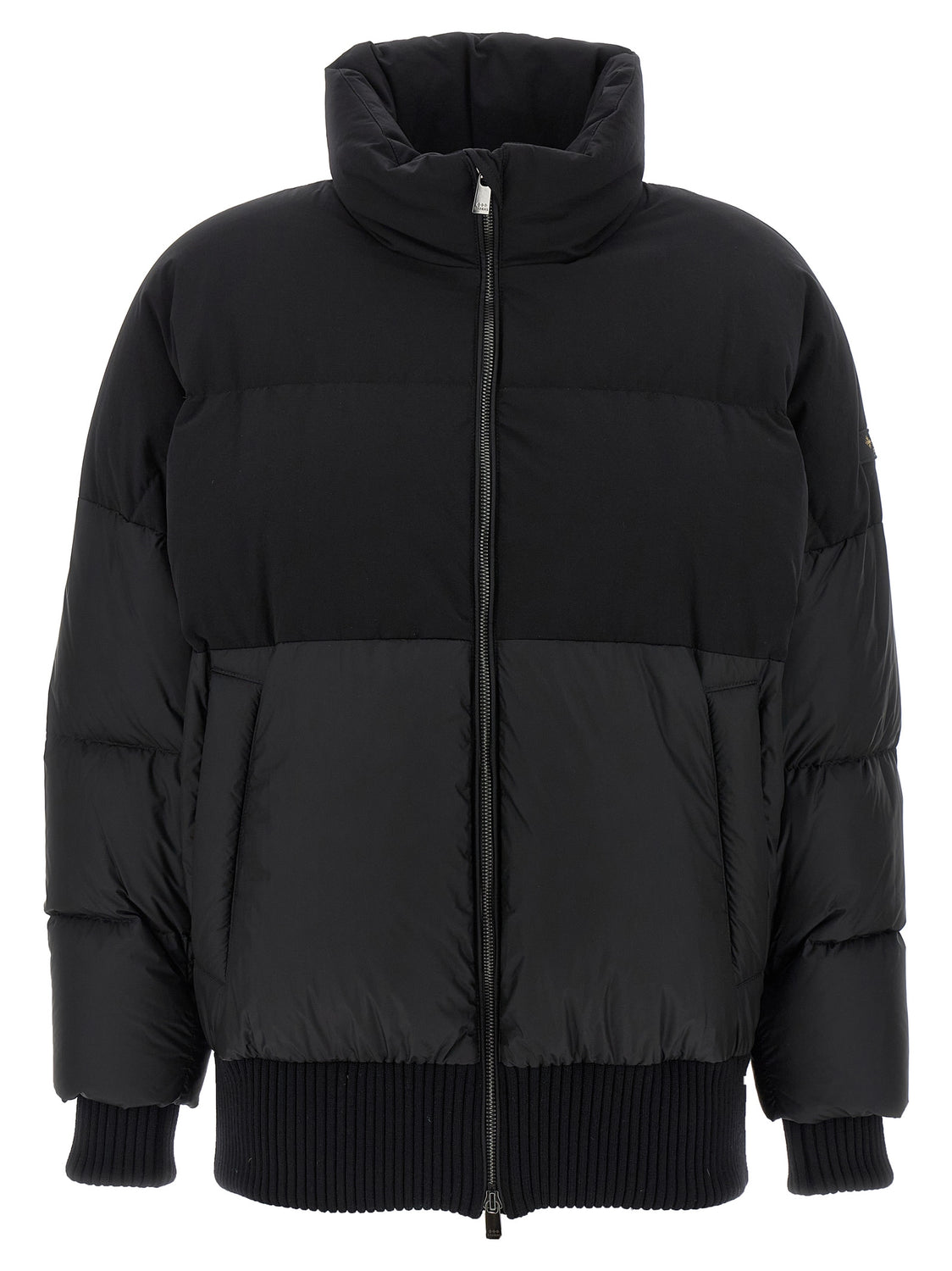 Black Nylon Bomber