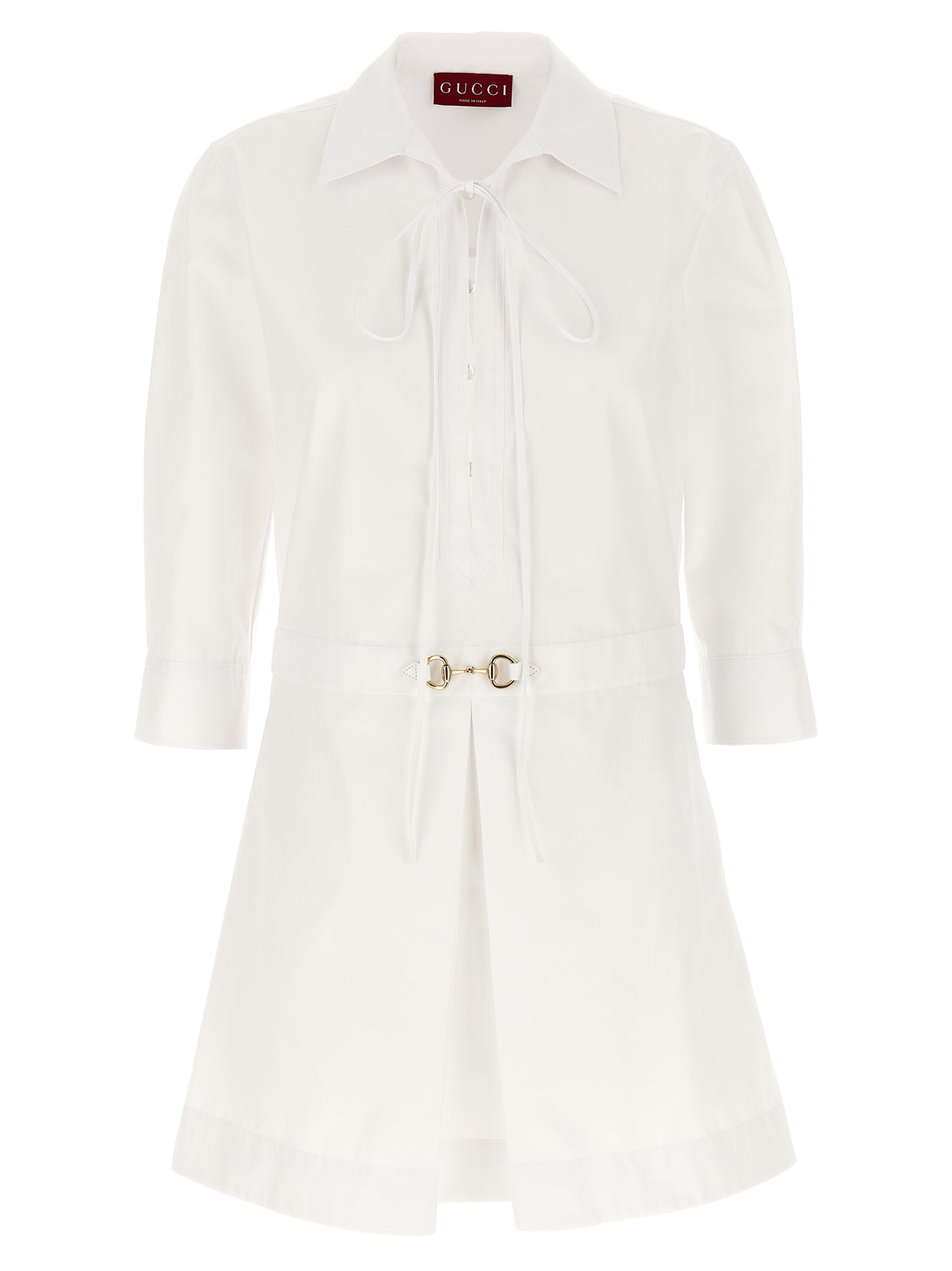 White Cotton Short Dress
