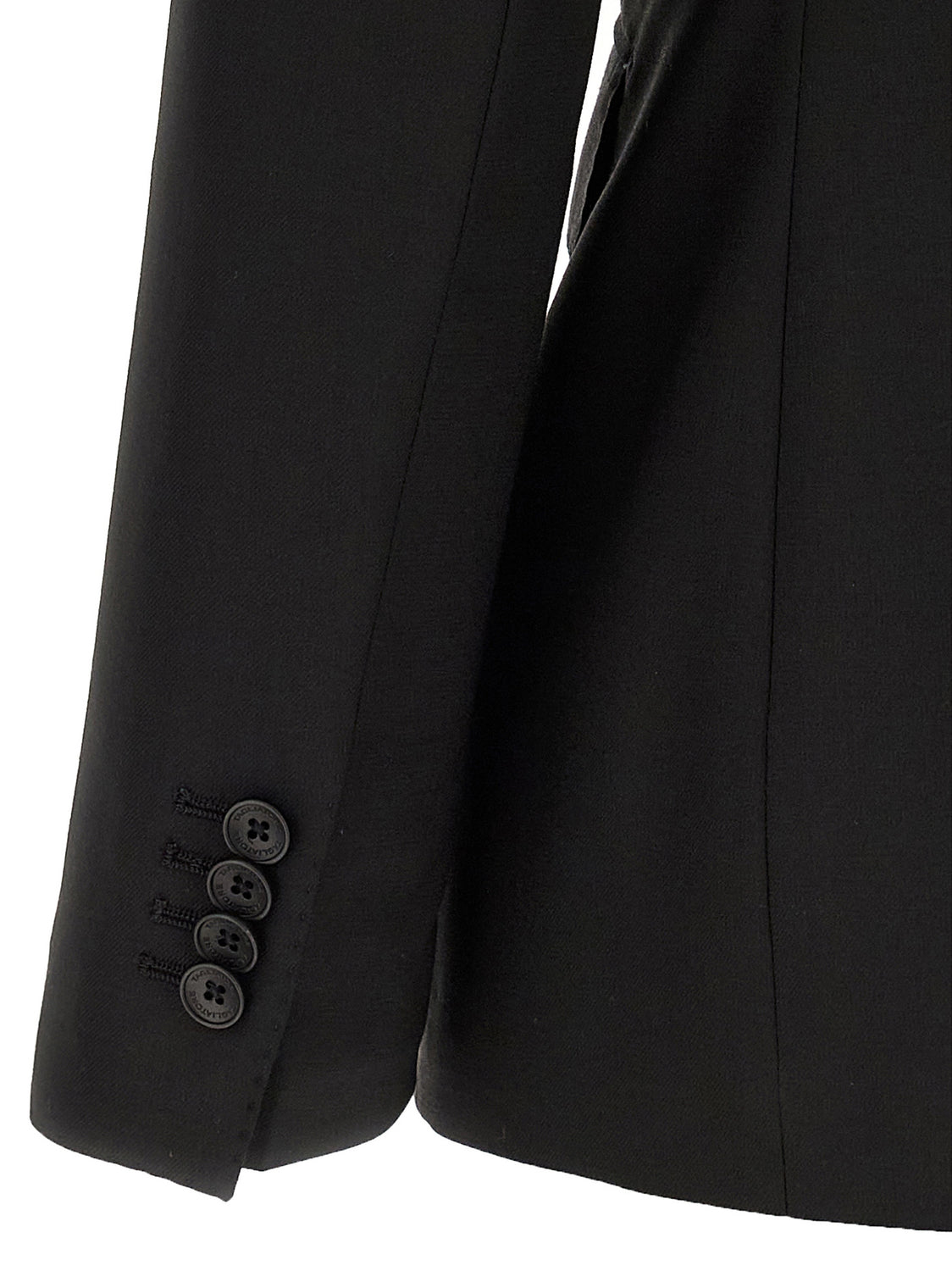Black Virgin Wool Two-Piece Suit